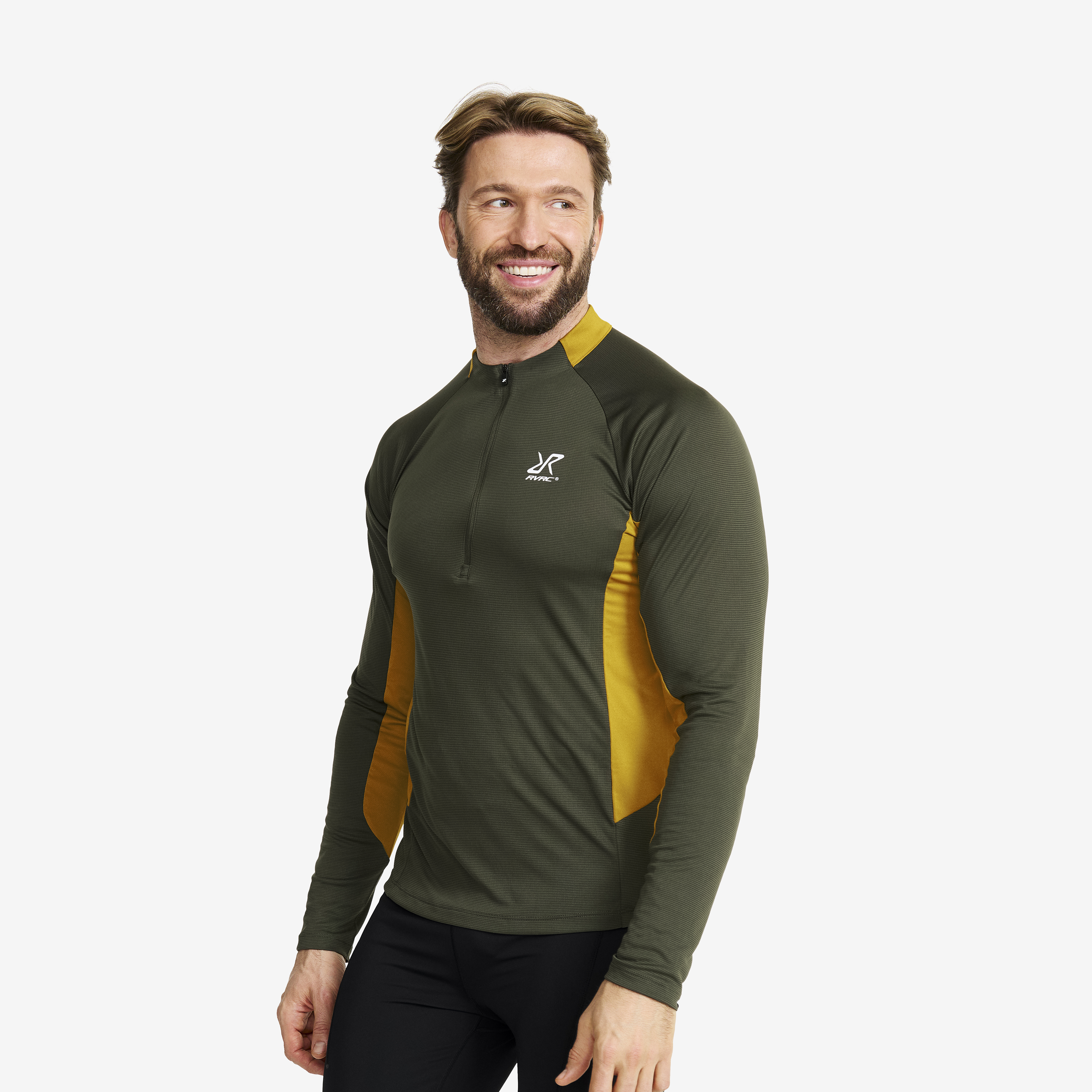 Force Light Half-zip Top Herr Forest Night/Golden Palm, :3XL