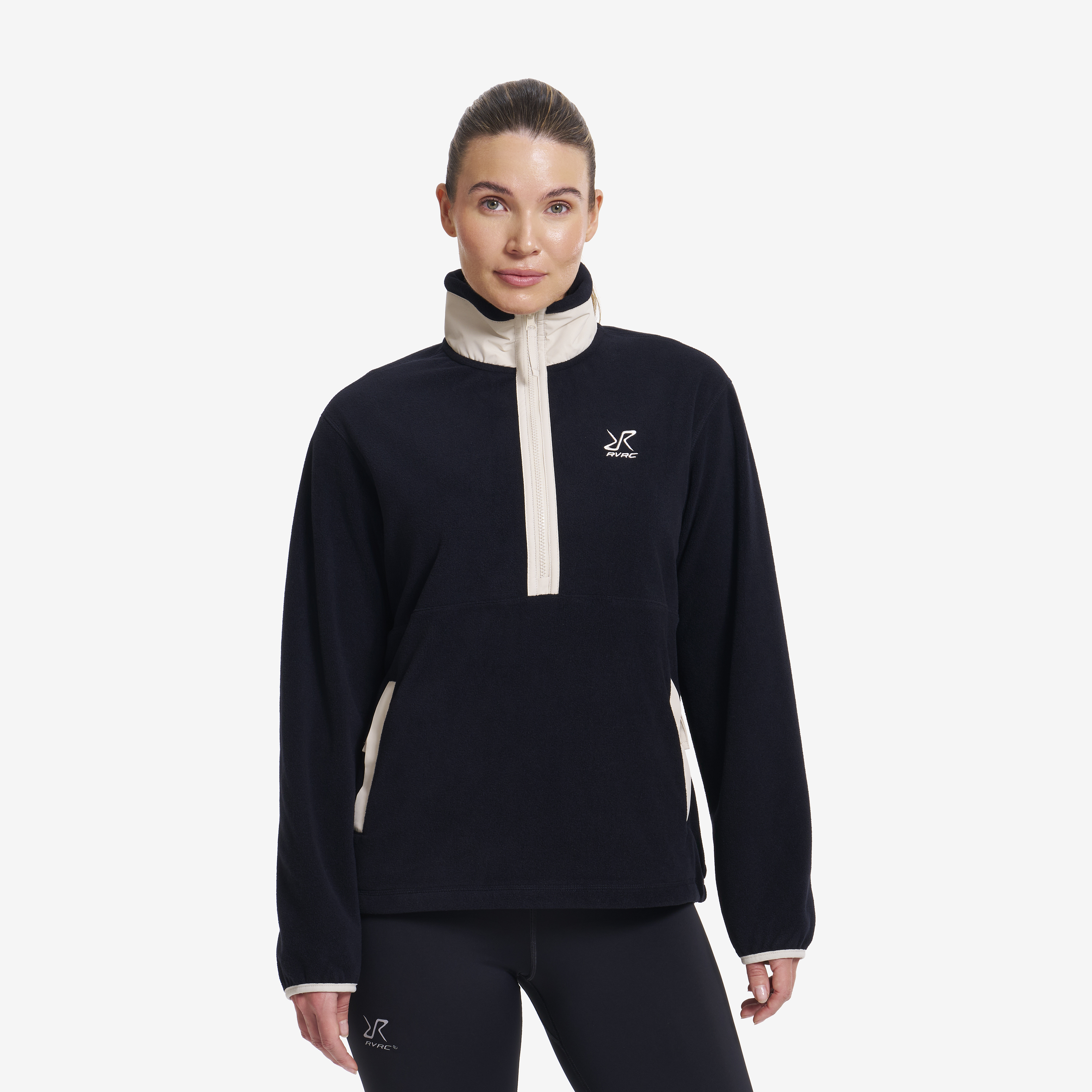 Woodland Half-zip Fleece Black Dames,