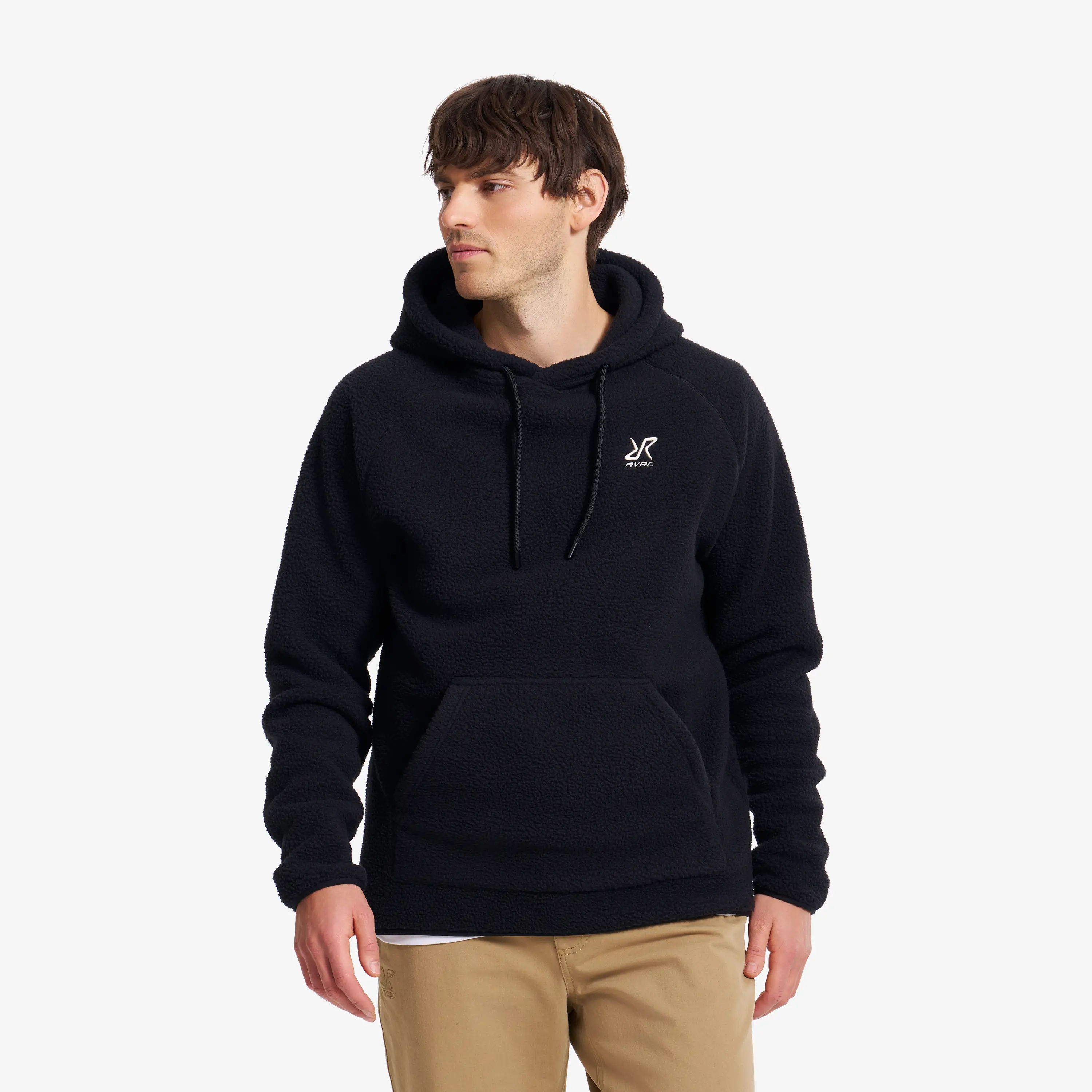 Sherpa Light Hooded Fleece Black Miehet,
