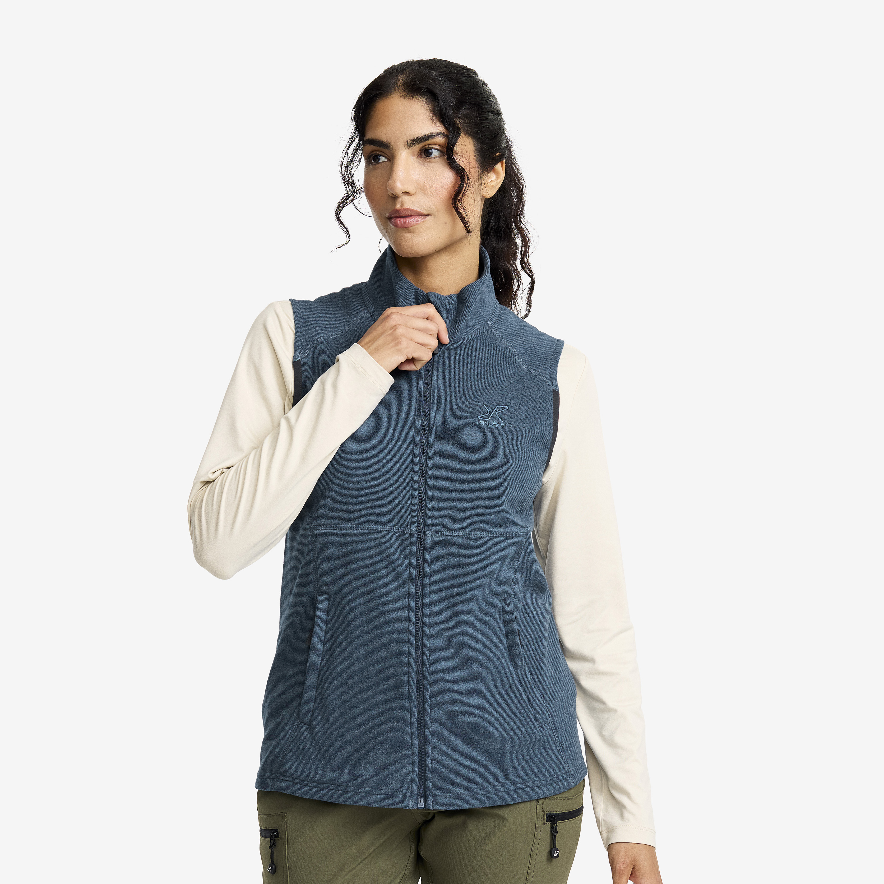 Vester, Essential Fleece Vest Dame Moonlit Ocean