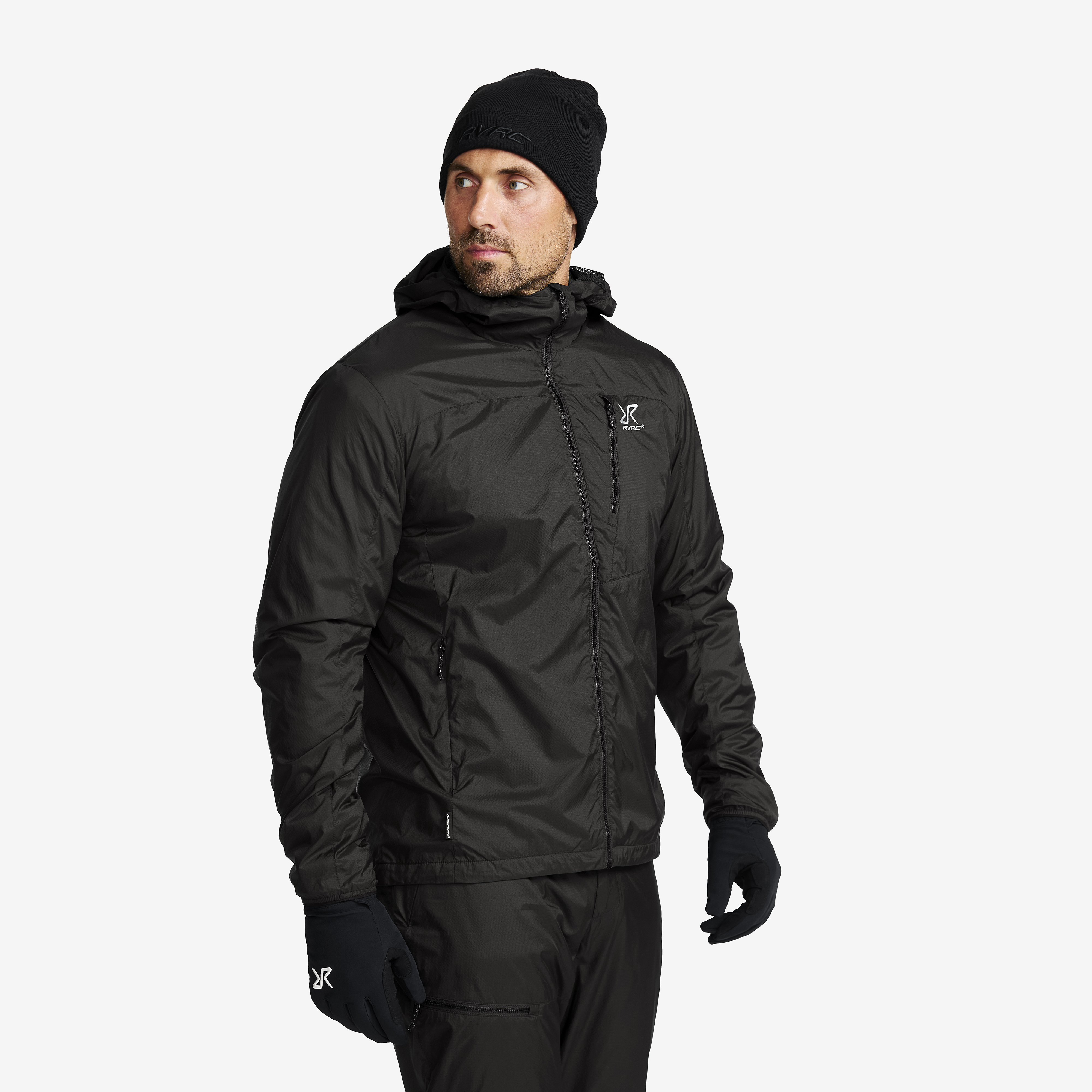 Brisk Tech Fleece-lined Jacket Herr Black, :2XL