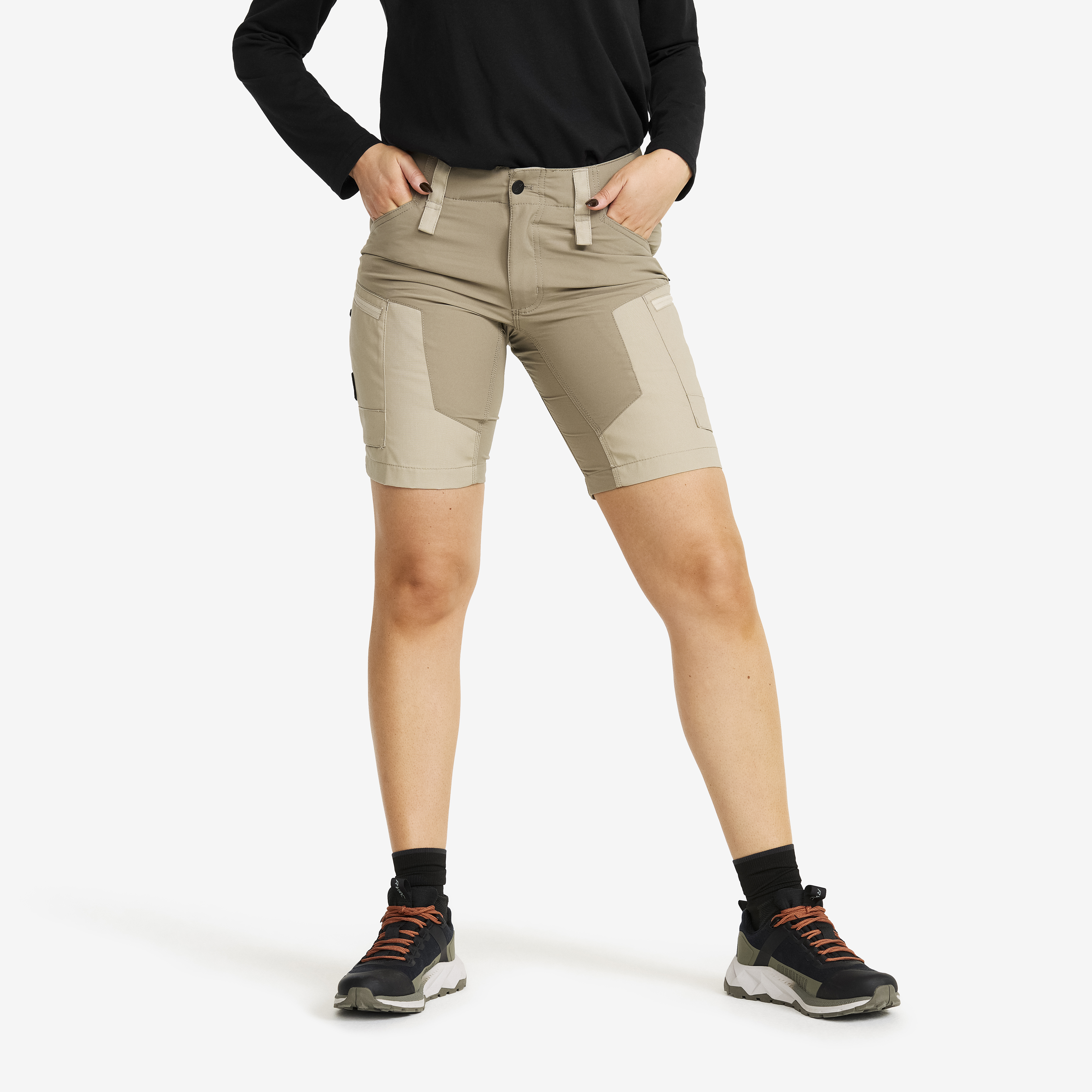 RVRC GP Shorts Aluminium/Brindle Women,