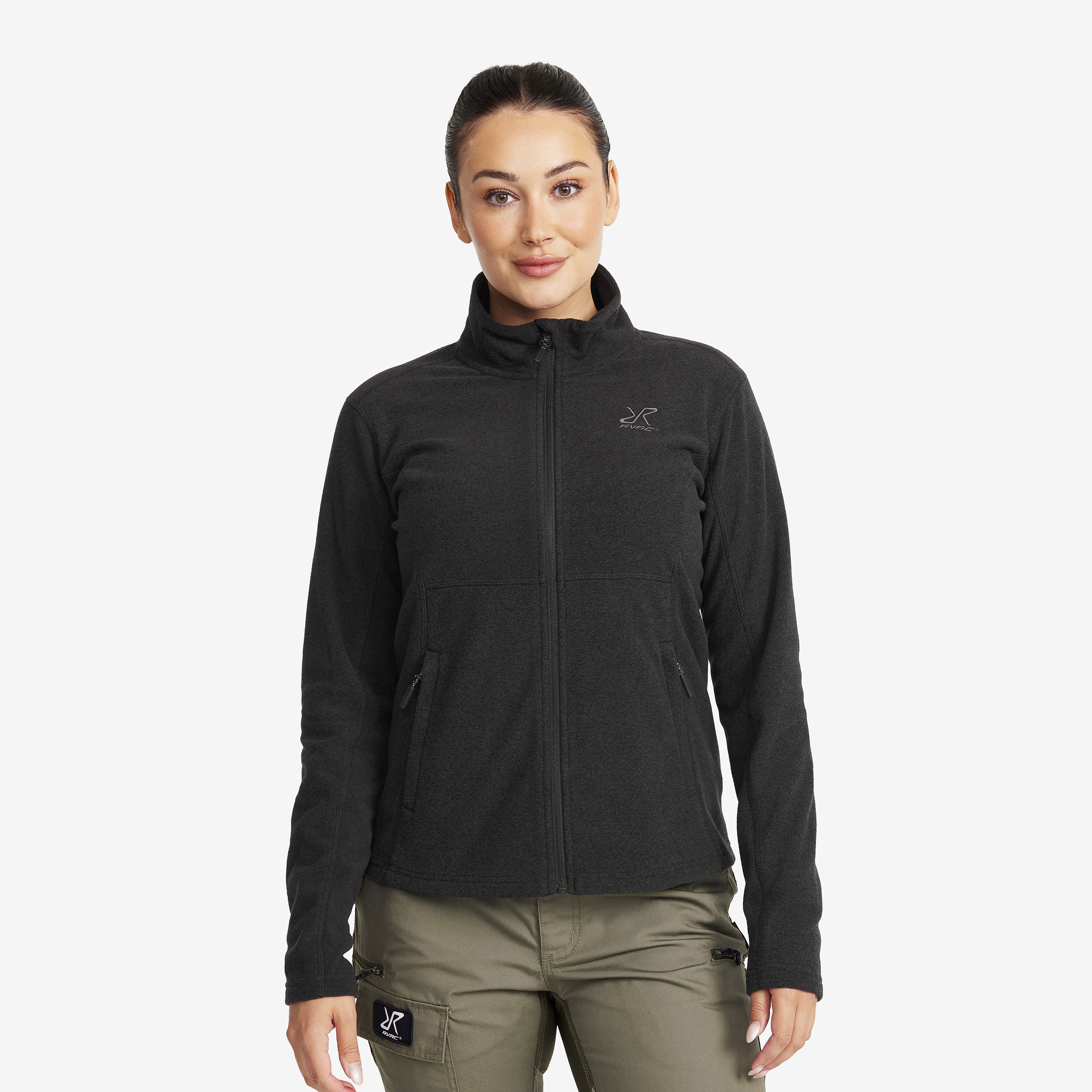 Essential Full-zip Fleece Black Damen