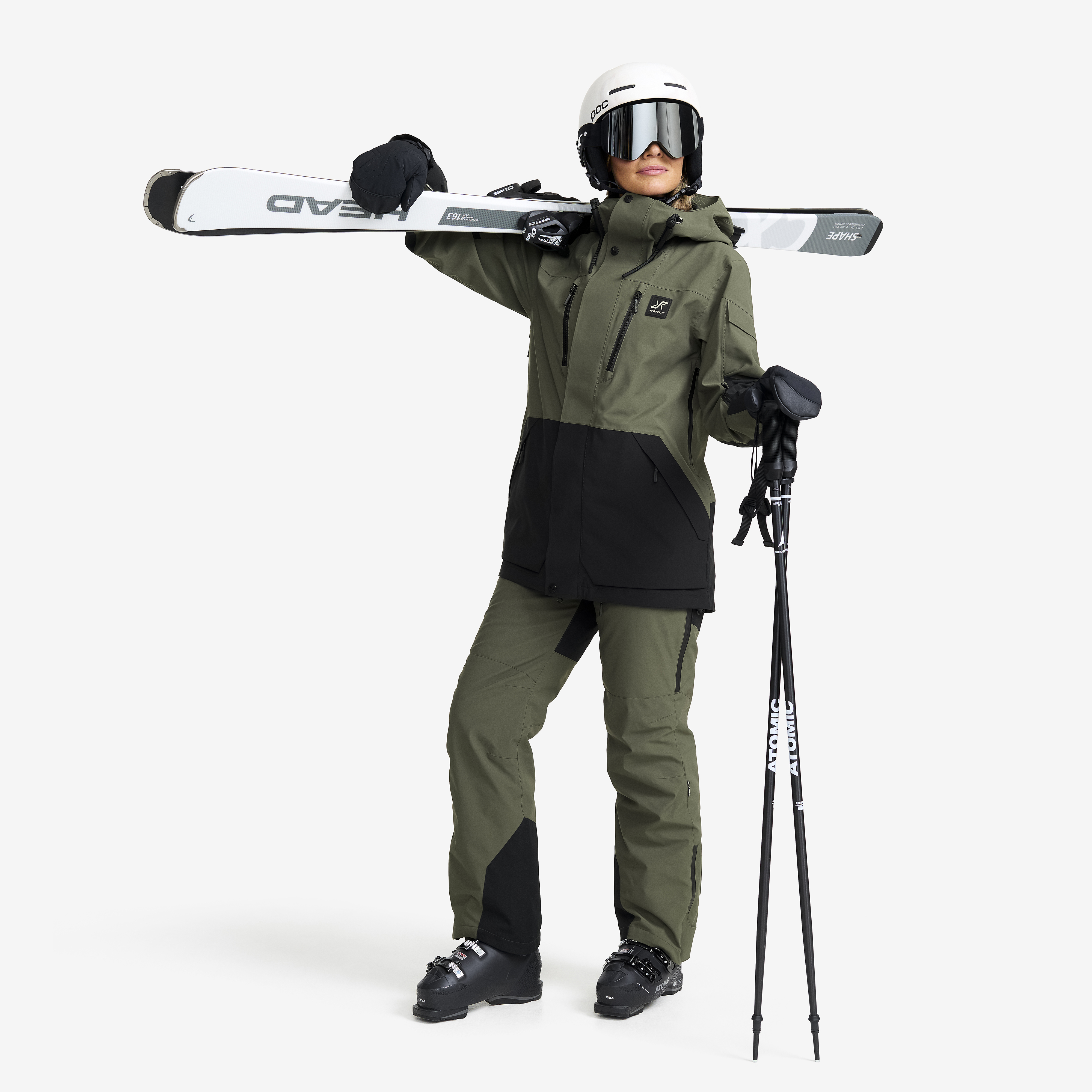 AccXel 2L Ski Jacket Kambaba Green/Black Femme,