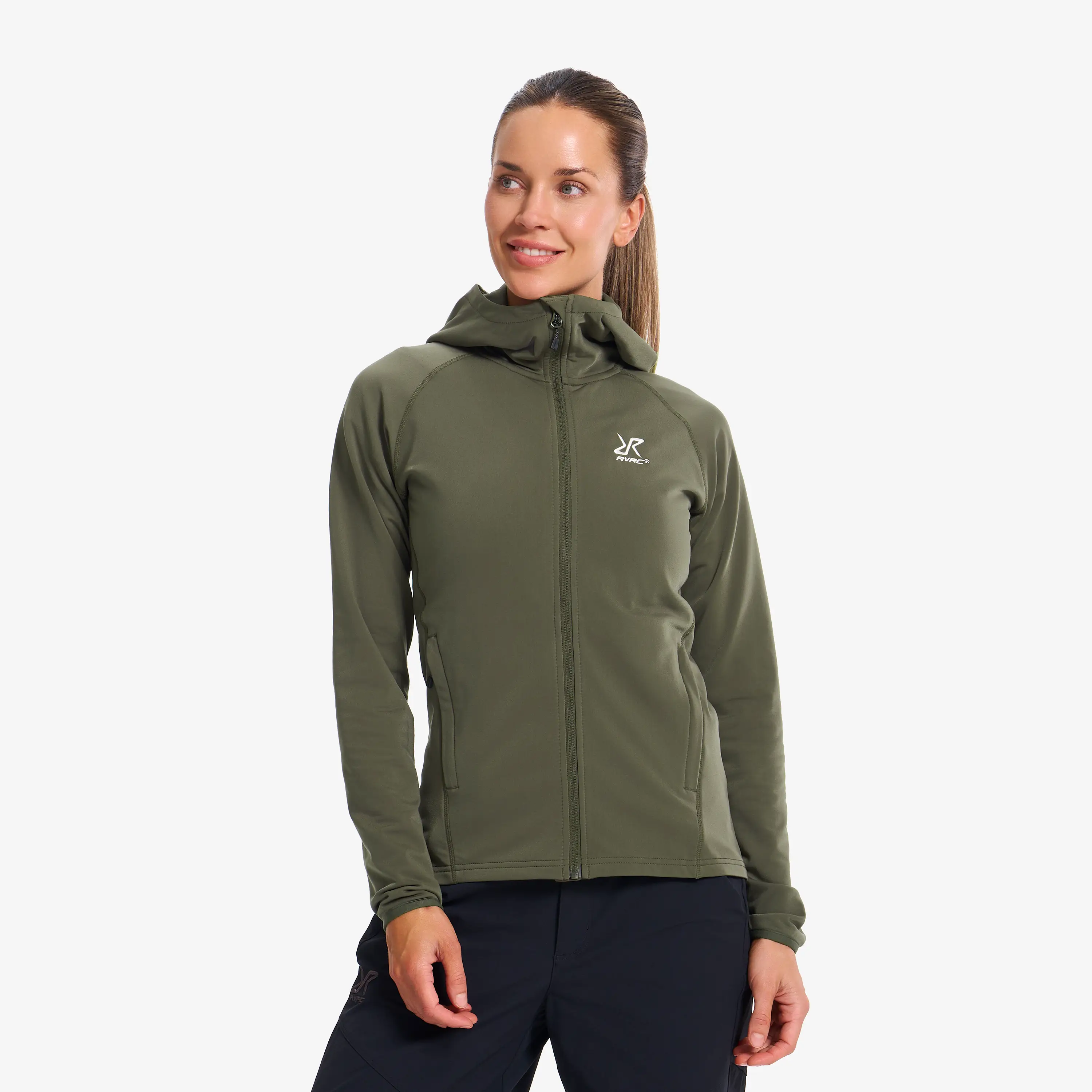 Evolution Light Stretch Fleece Hoodie Forest Night Women,