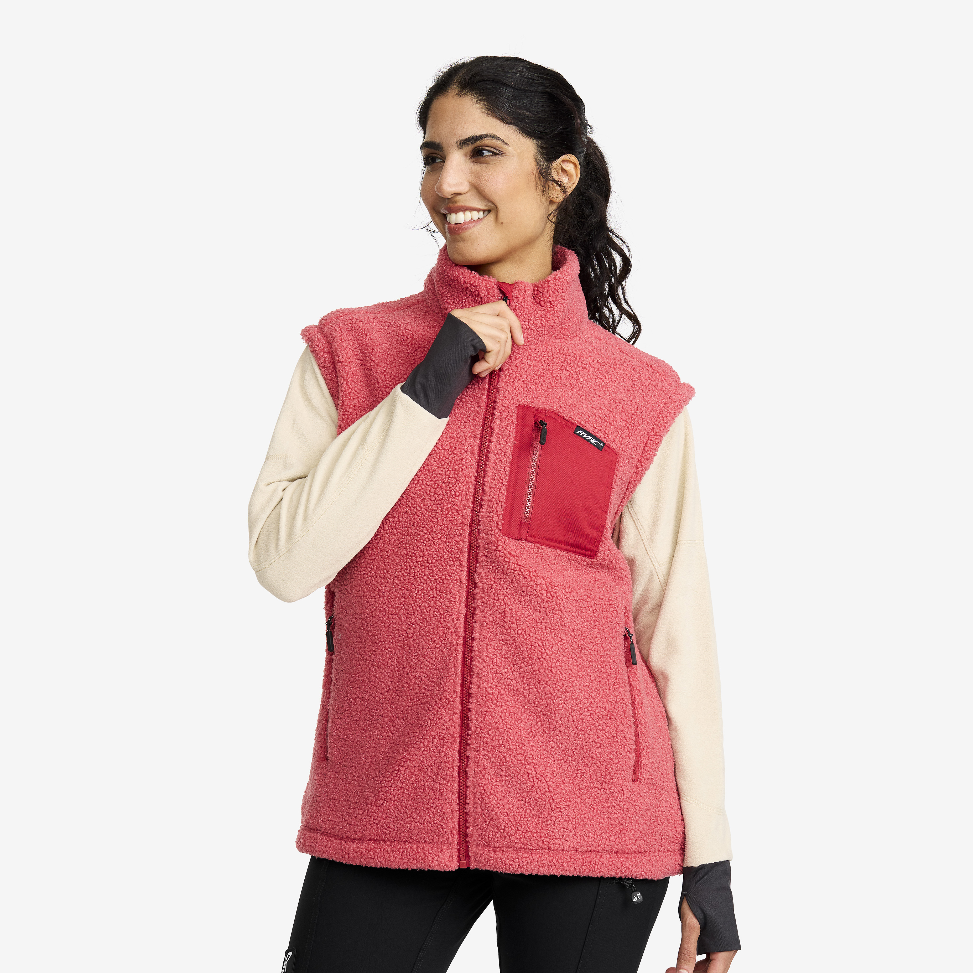 Bigfoot Pile Vest Holly Berry Damen