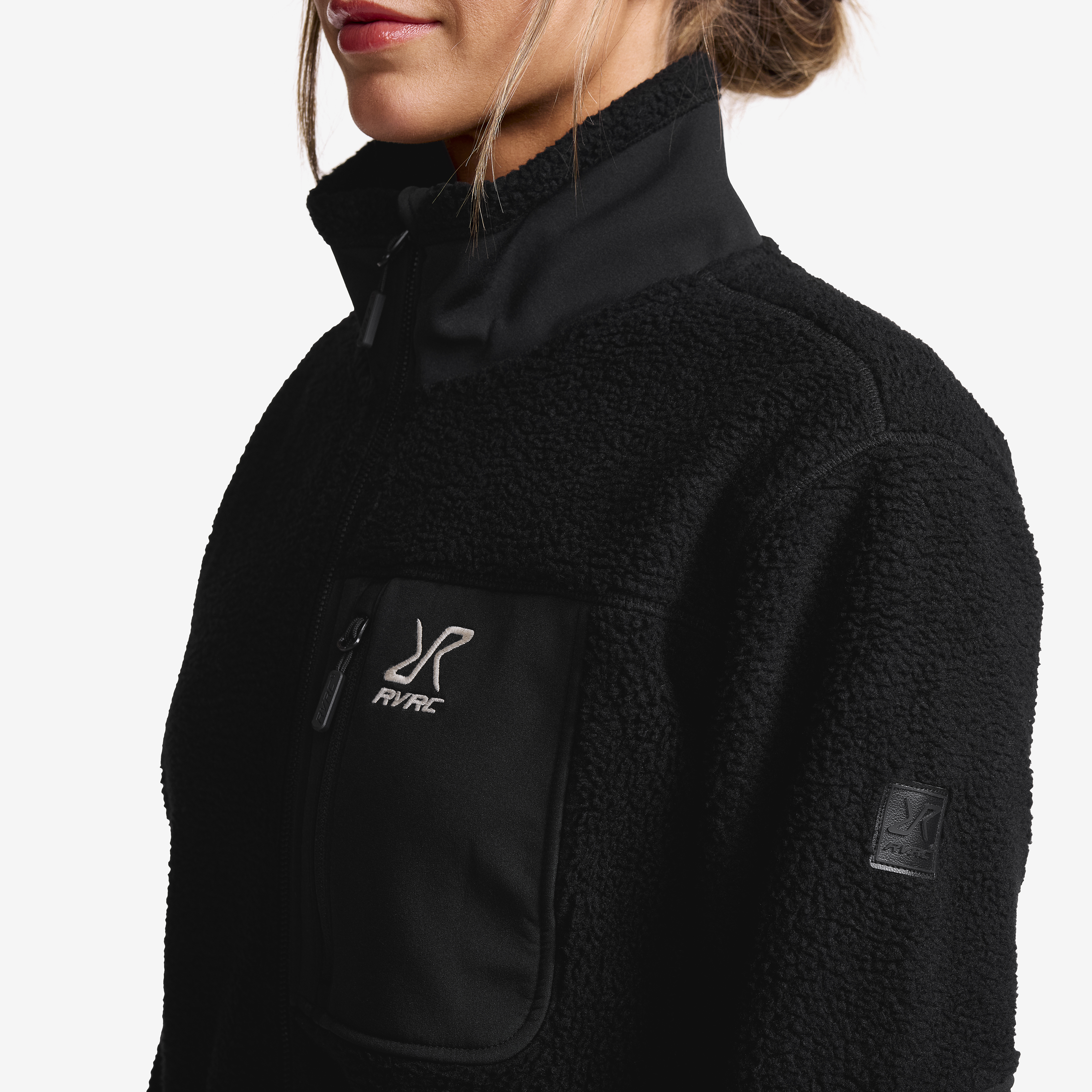 High Pile Fleece Jacket Women Black | RevolutionRace