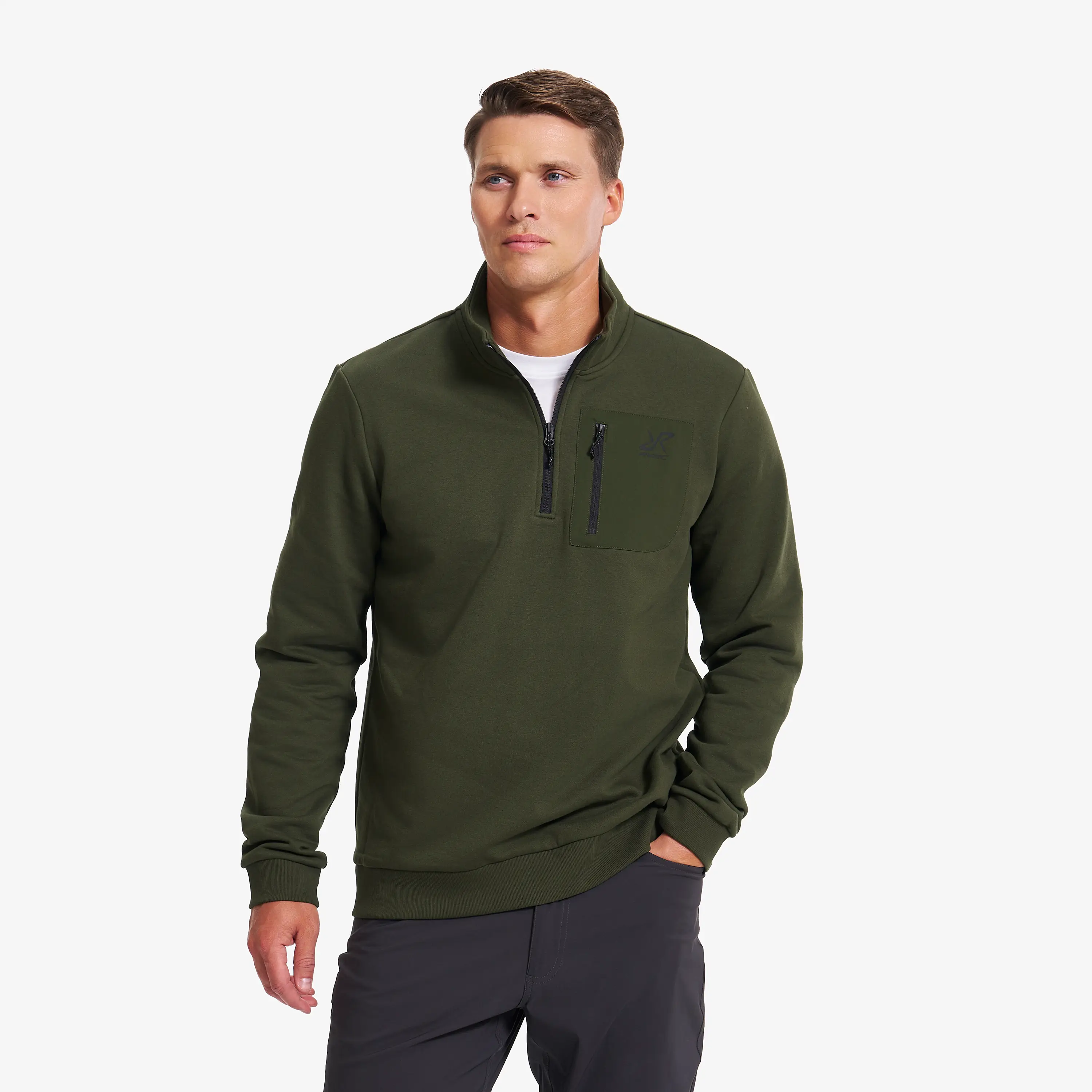 RVRC Half-zip Sweater Forest Night Herren, 