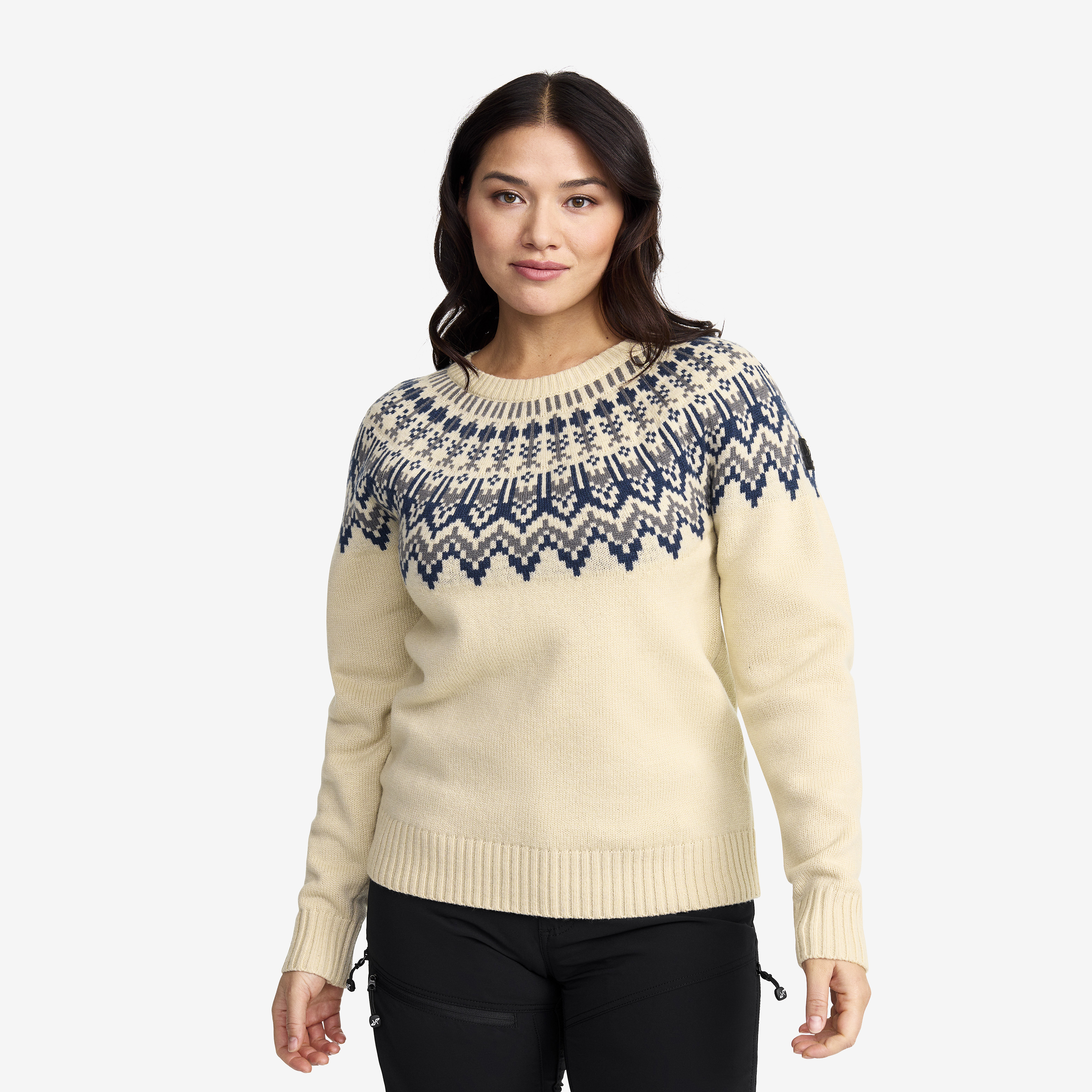 Heavy Knit Sweater Oatmeal Donna,