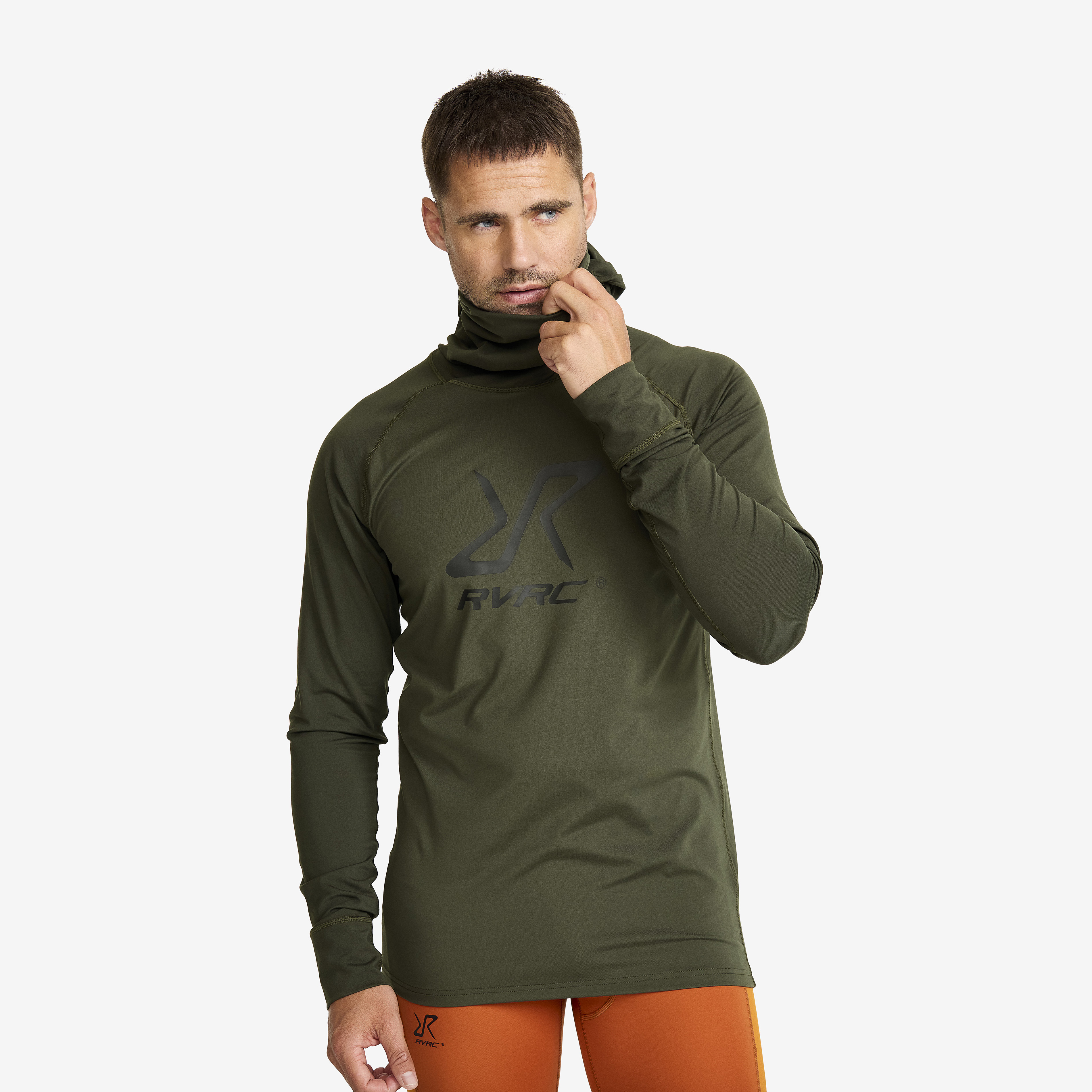 Uphill Balaclava Top Forest Night/Rosin Green Homme