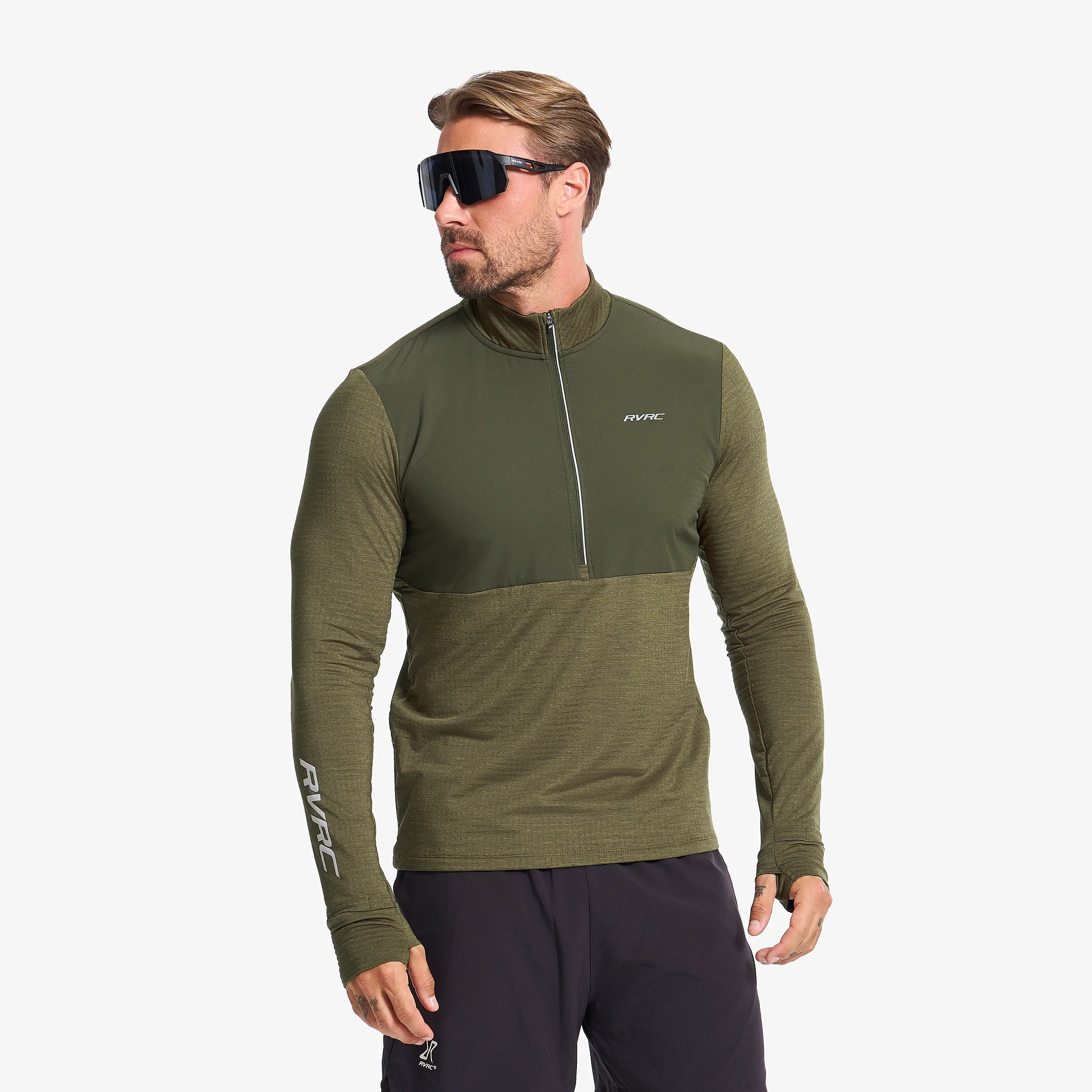 Discipline Thermo Half-zip Top Herre Green/Black