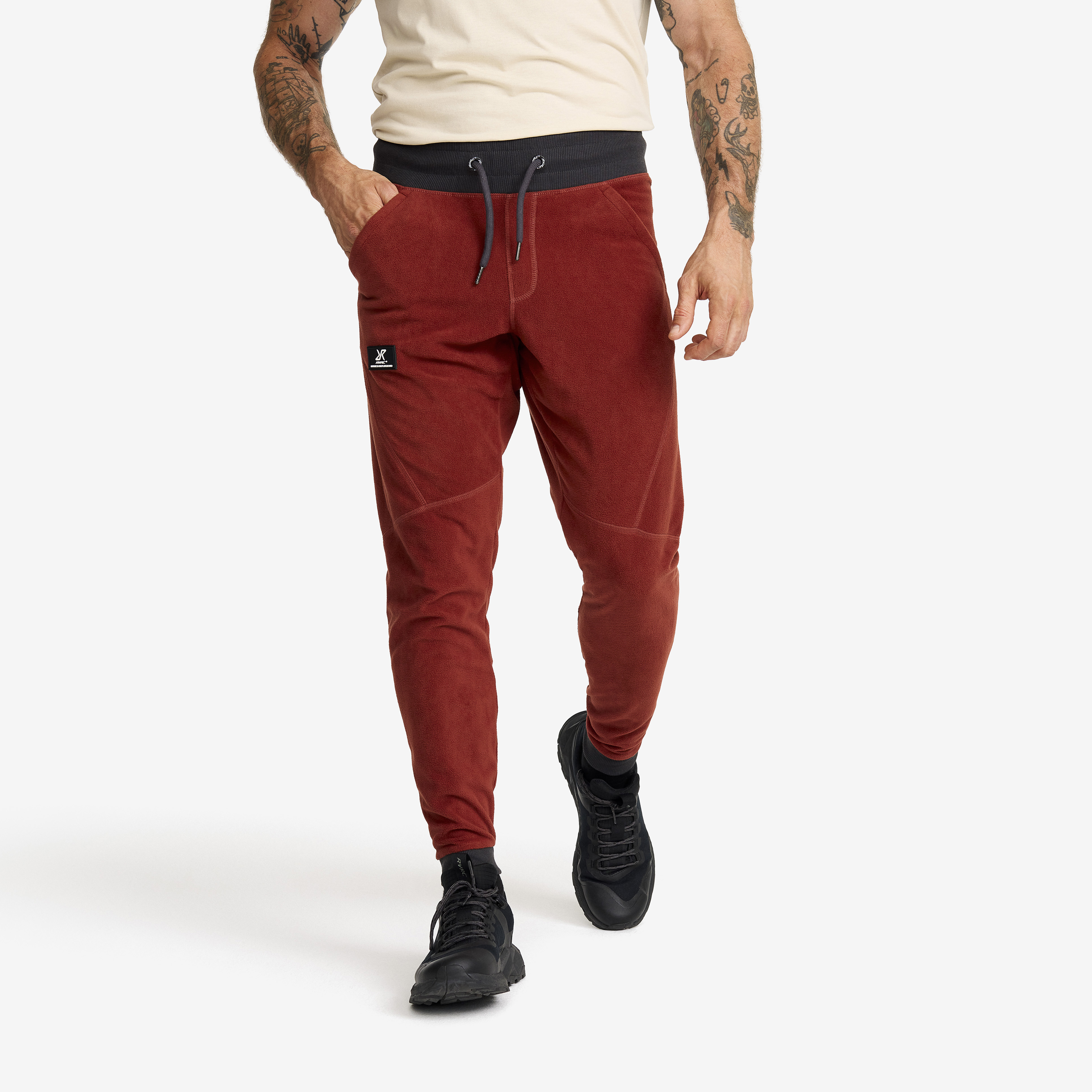 Trekker Fleece Pants Herr Fired Brick Storlek:3XL