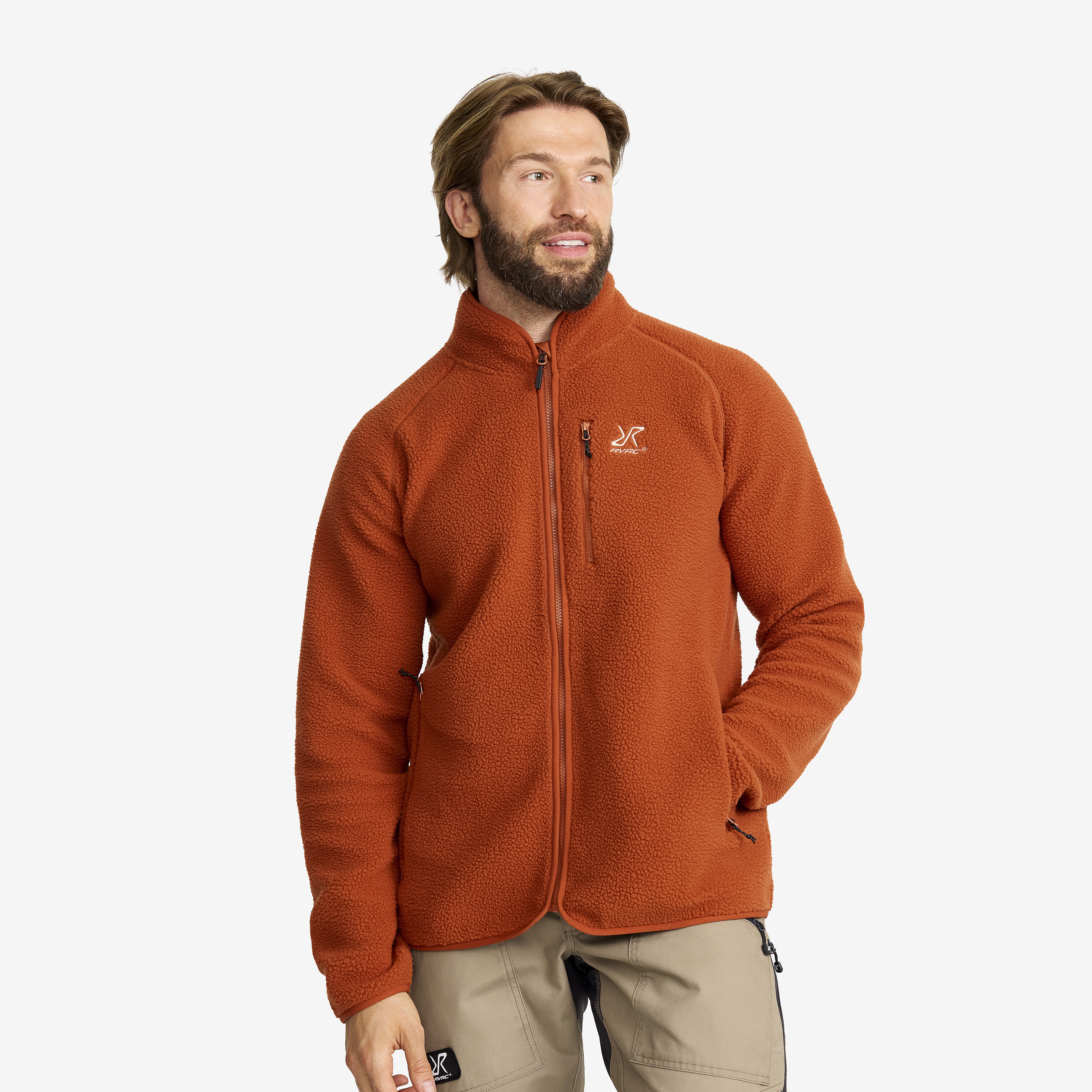 Canyon Full-zip Pile Fleece Herre Terracotta Brown, Størrelse:4XL - Herre > Overdele > Fleece & Midlayers