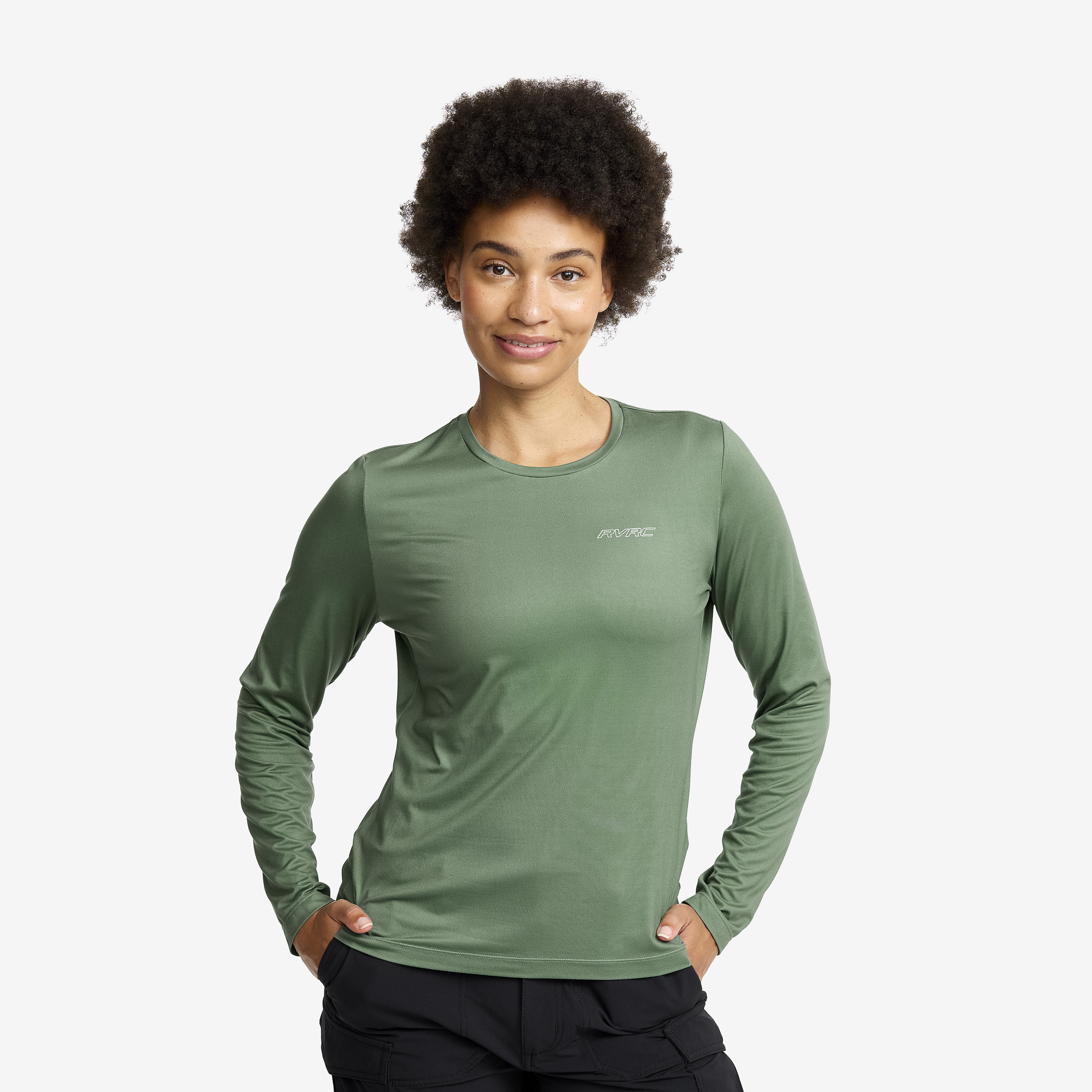 Mission Long-sleeved T-shirt Dusty Green Damen