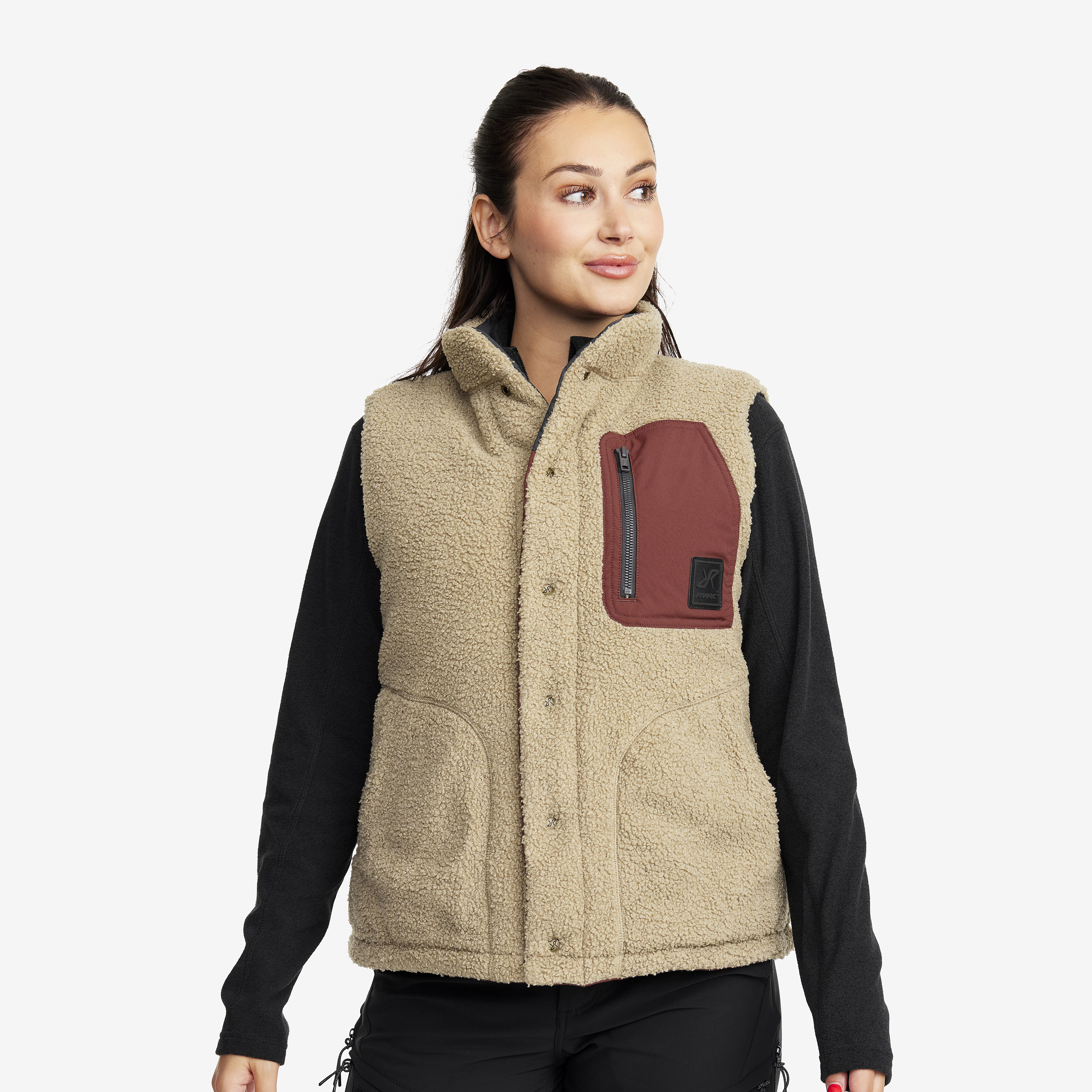 Rollick Reversible Vest – Dam – Earth Storlek:M – Västar