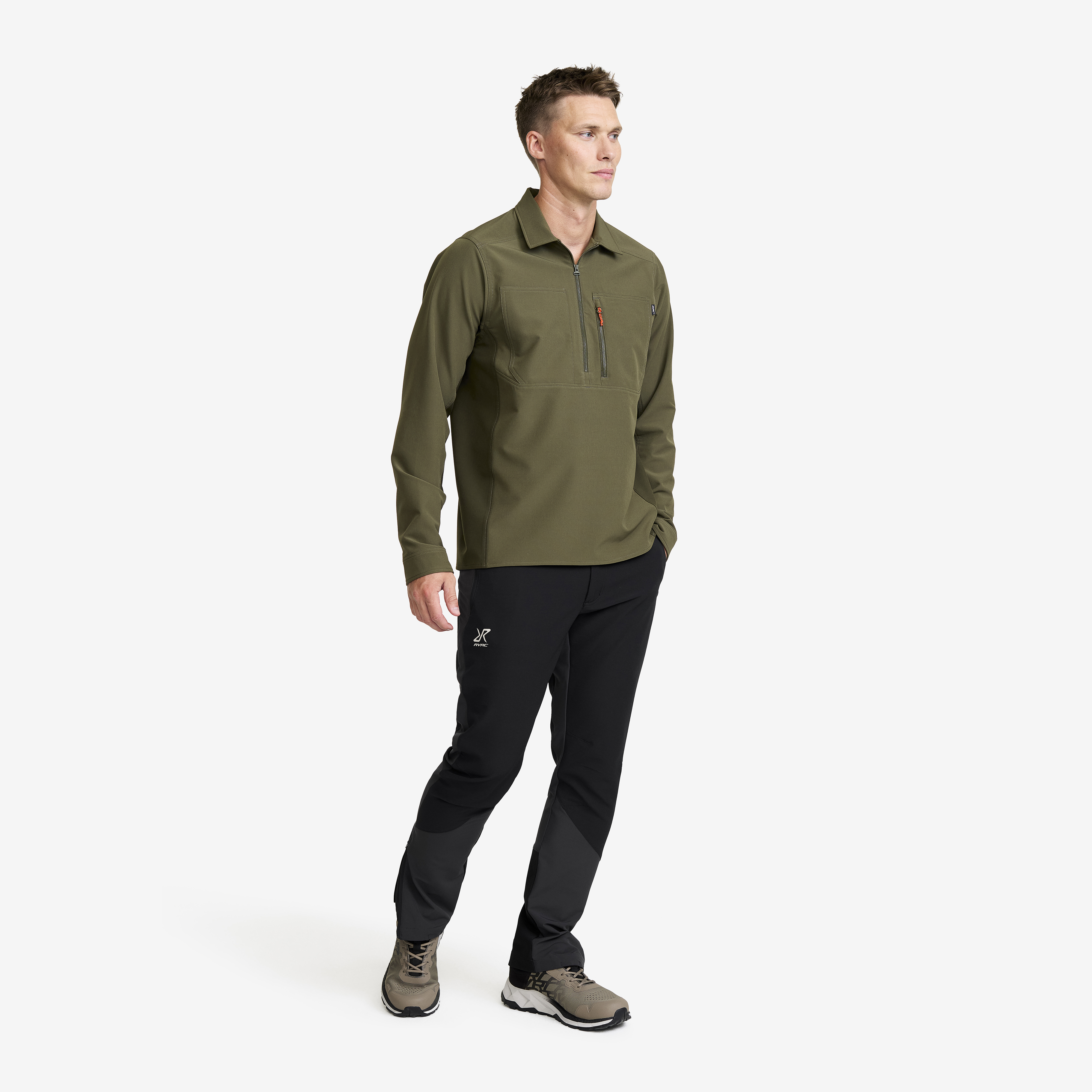 Ridge Half-zip Stretch Shirt Men Grape Leaf/Forest Night