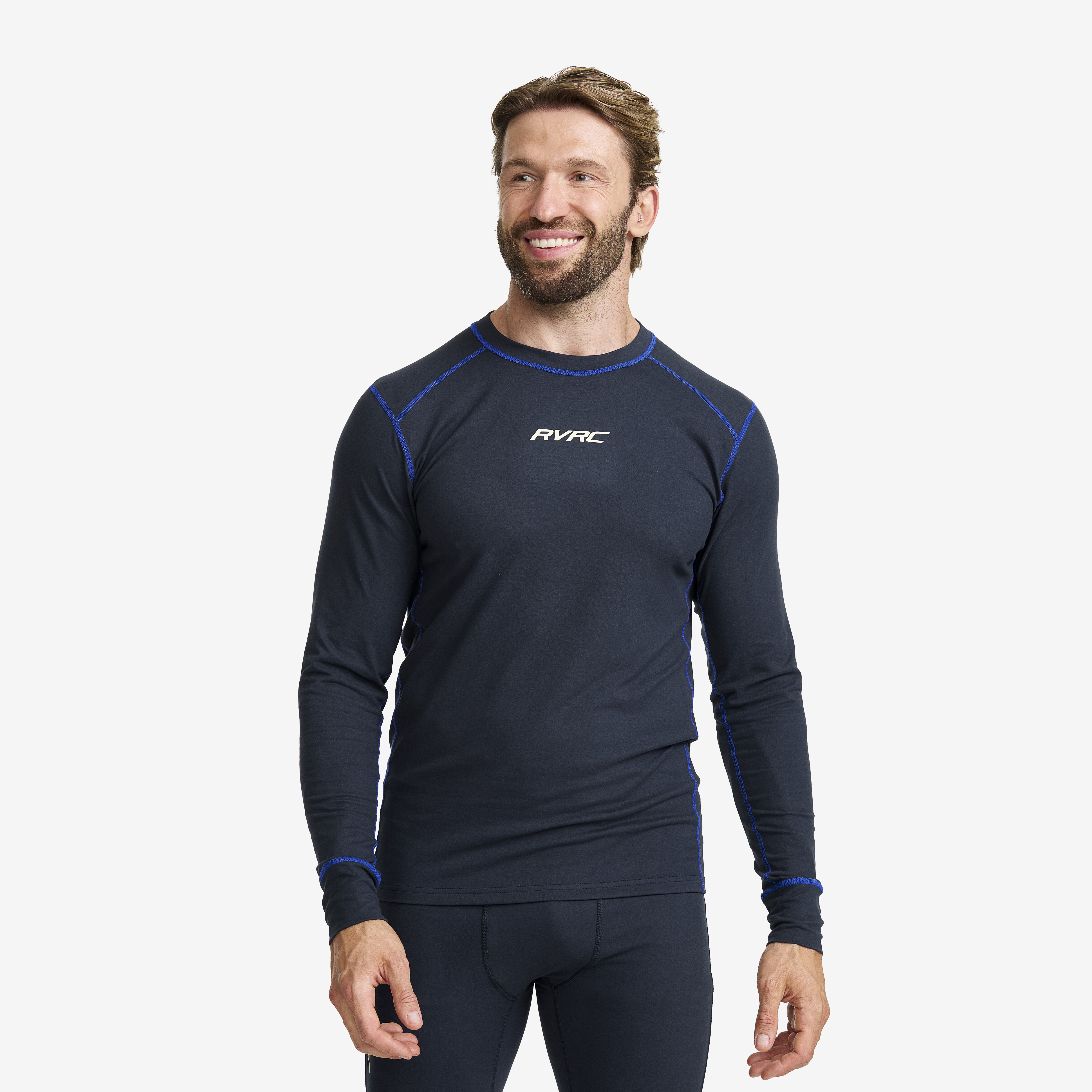 Downhill Base Layer Top Deep Navy/Surf The Web Herren,