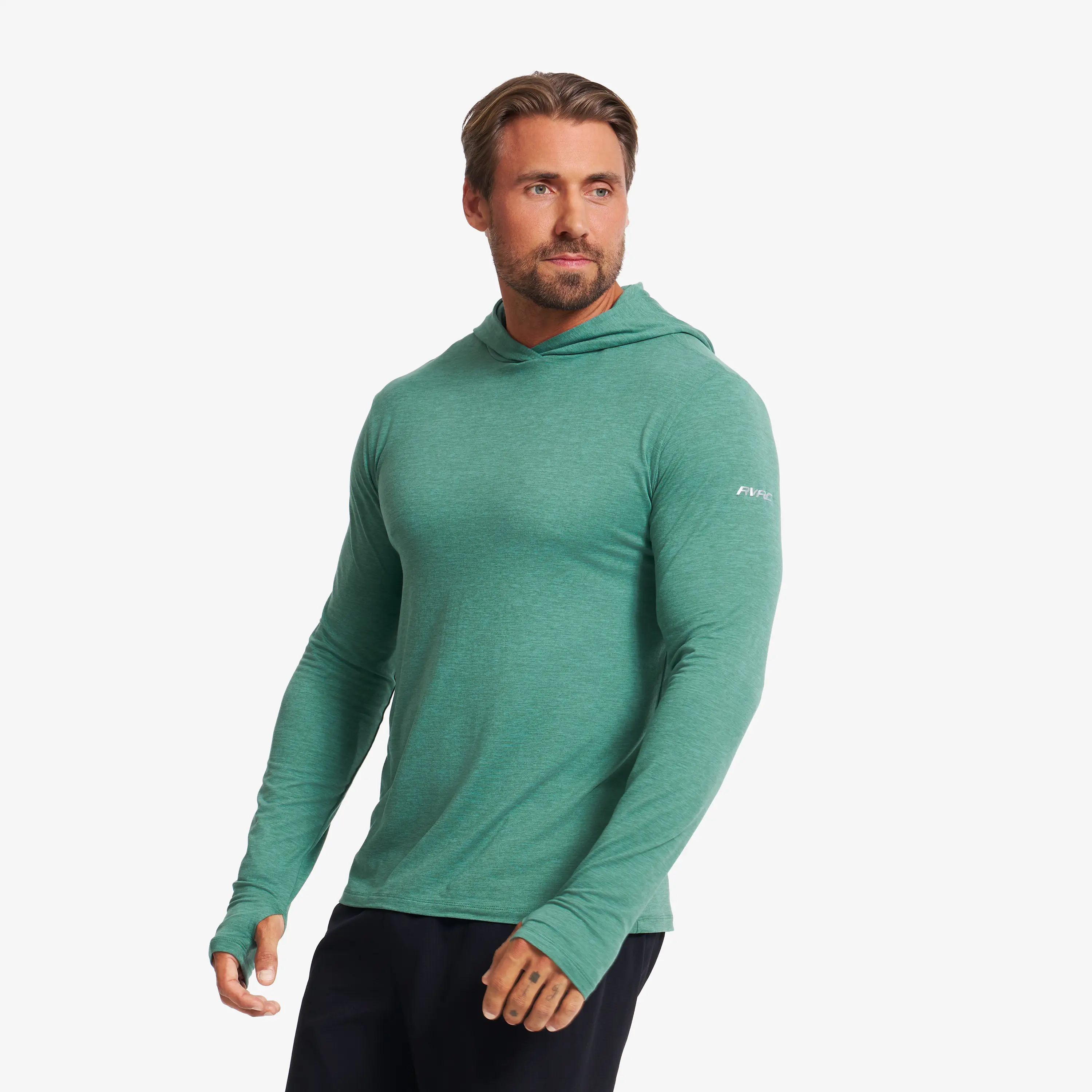 Impulse Active Hoodie Sagebrush Green Melange Men,