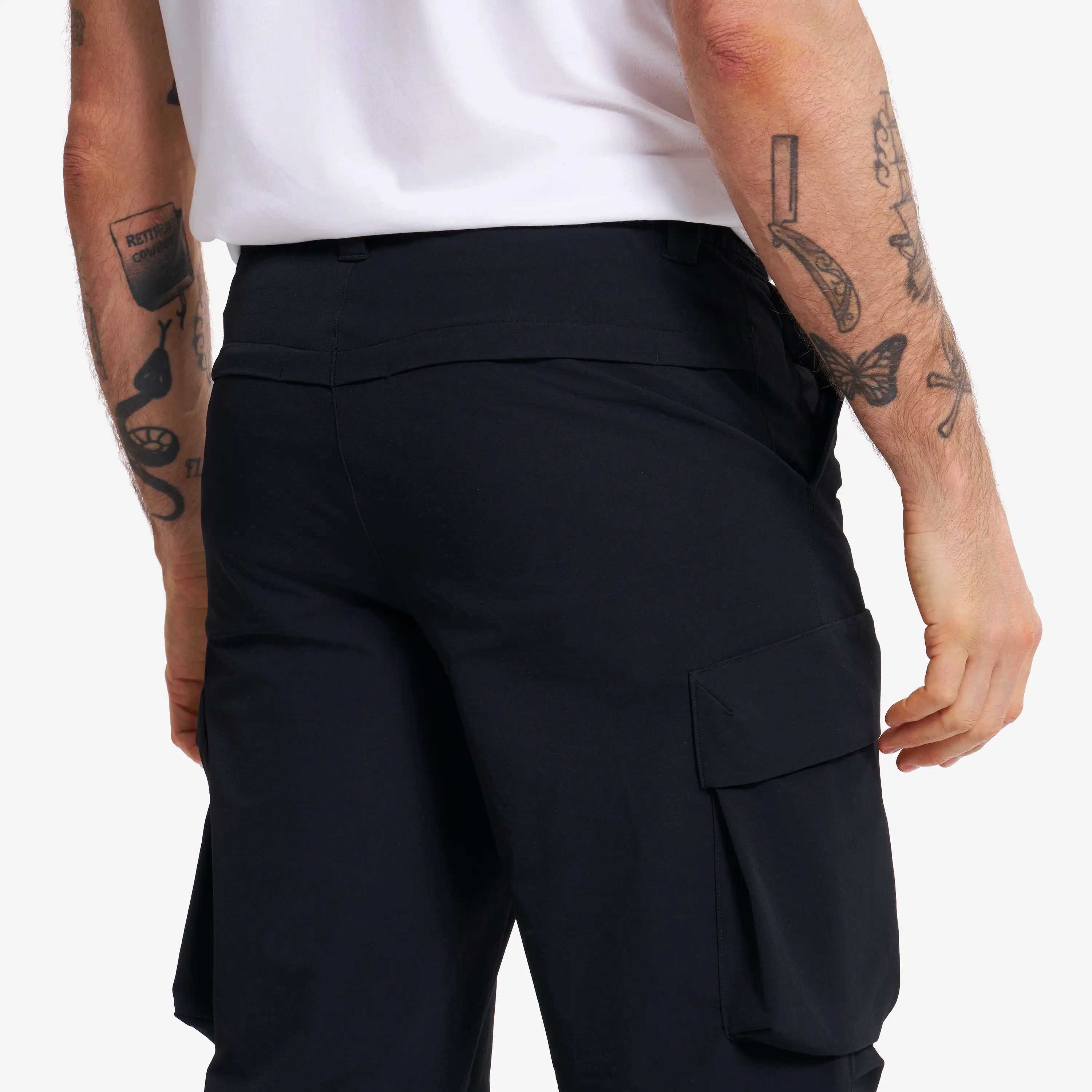 Zenith Wide Leg Cargo Pants Men Black | RevolutionRace