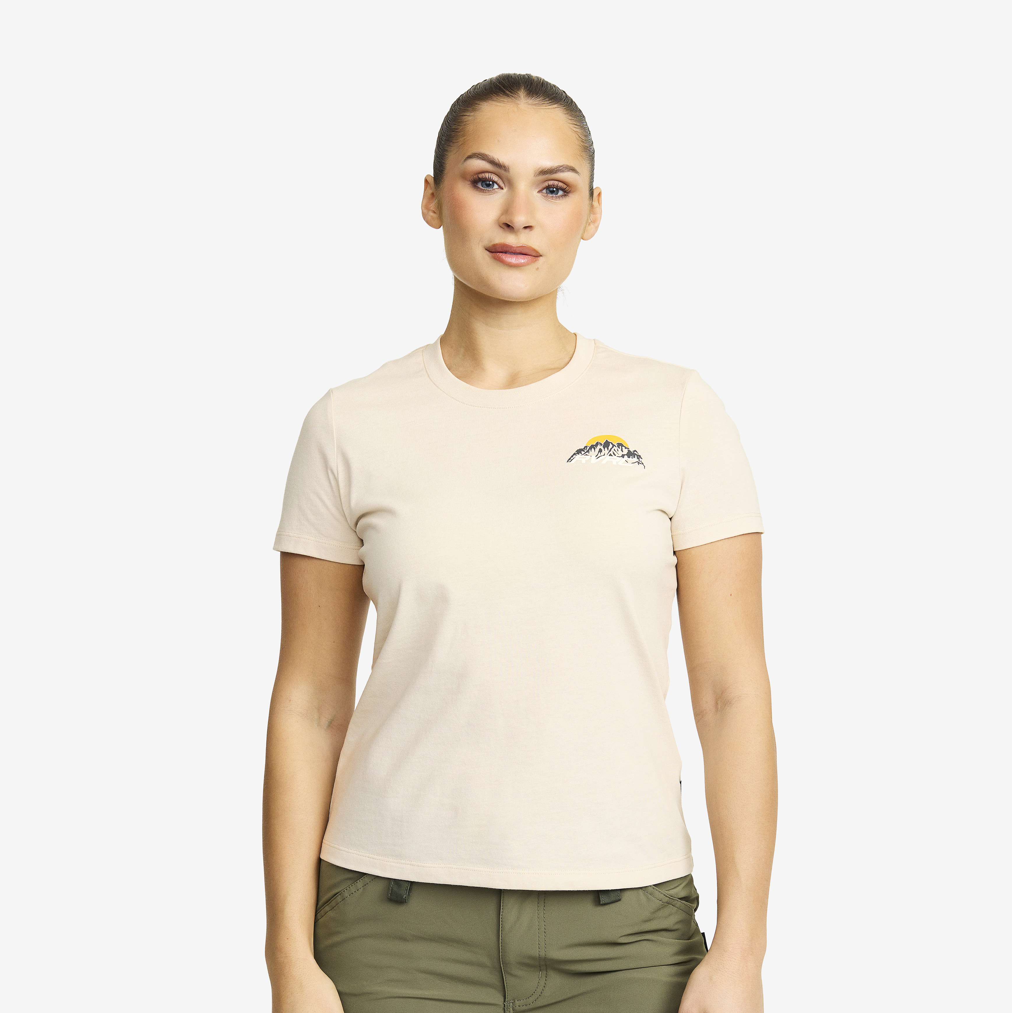 Easy Mountain Slim Fit T-shirt Oatmeal Dam