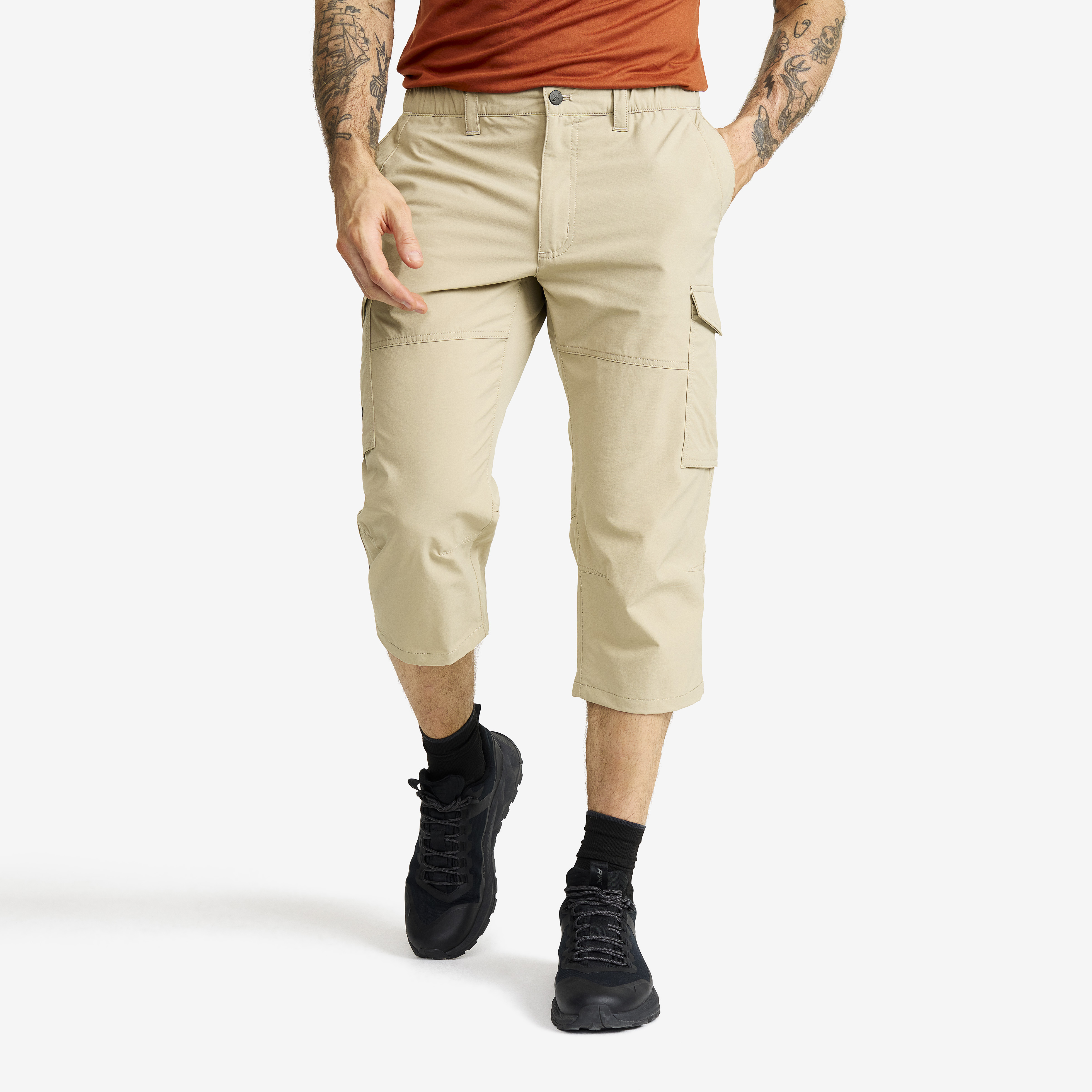 Adventure 3/4 Cargo Stretch Pants Herr Aluminium, :M