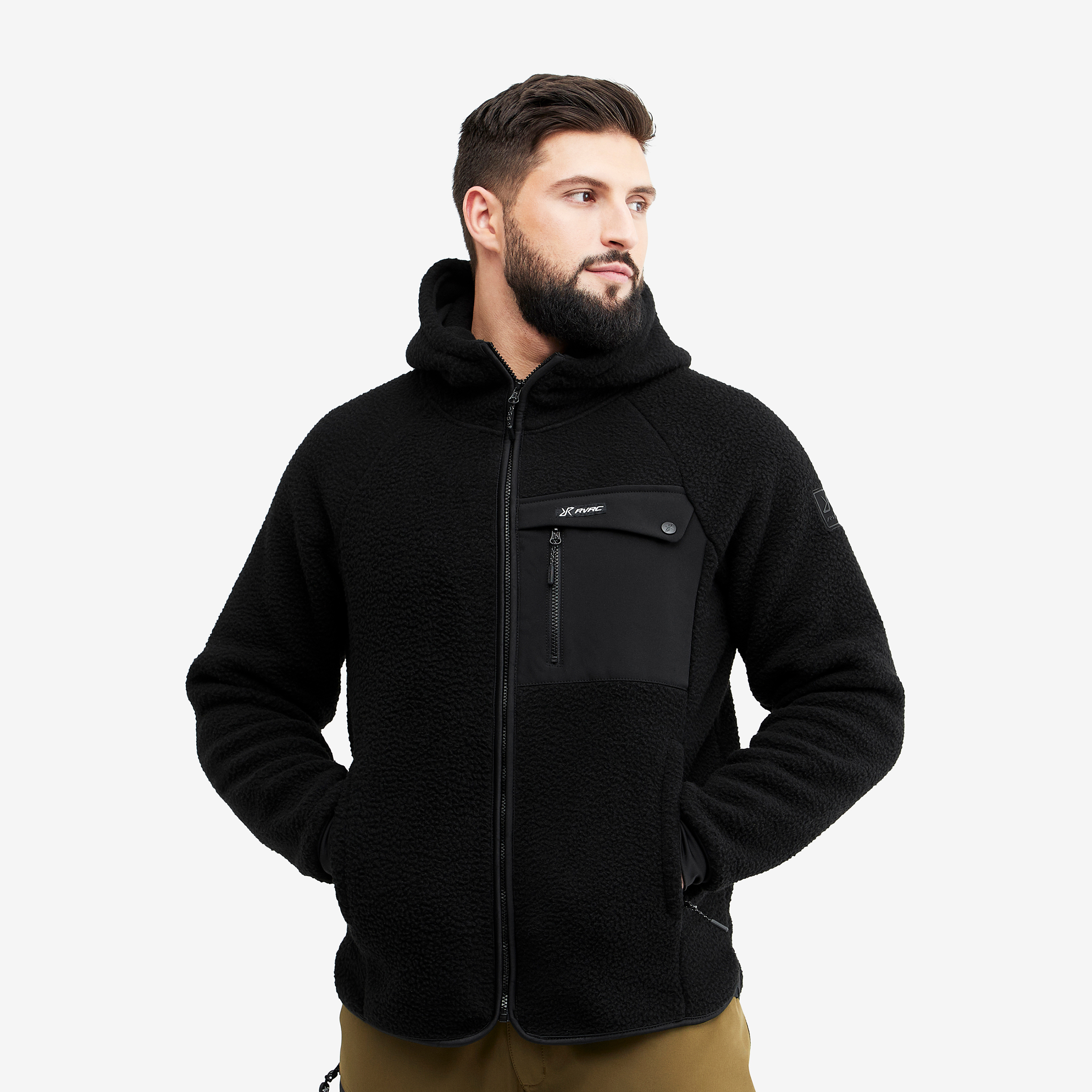 Sherpa Hoodie – Herr – Caviar Storlek:4XL – Herr > Tröjor > Hoodies