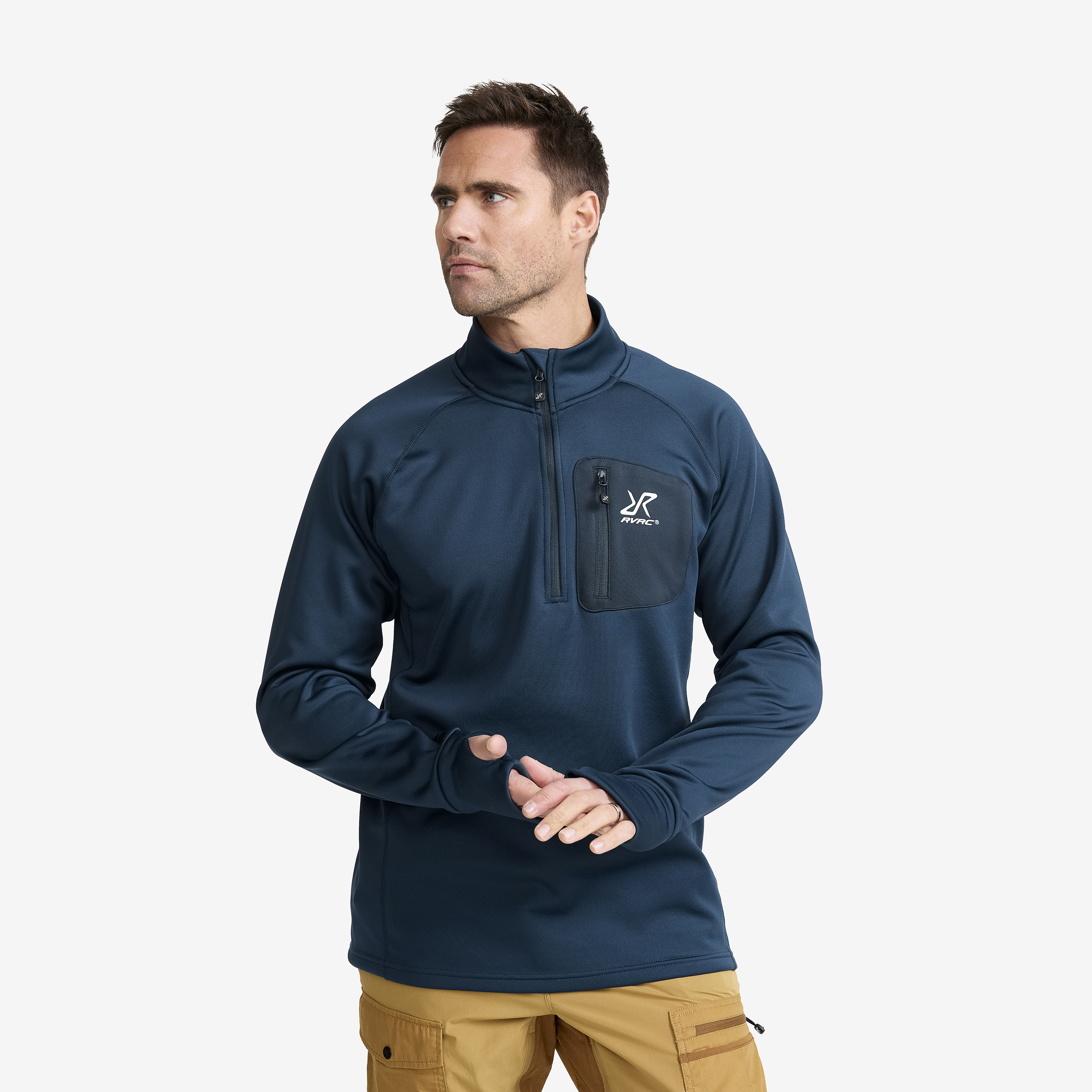 Evolution Half-zip Stretch Fleece Moonlit Ocean Herr