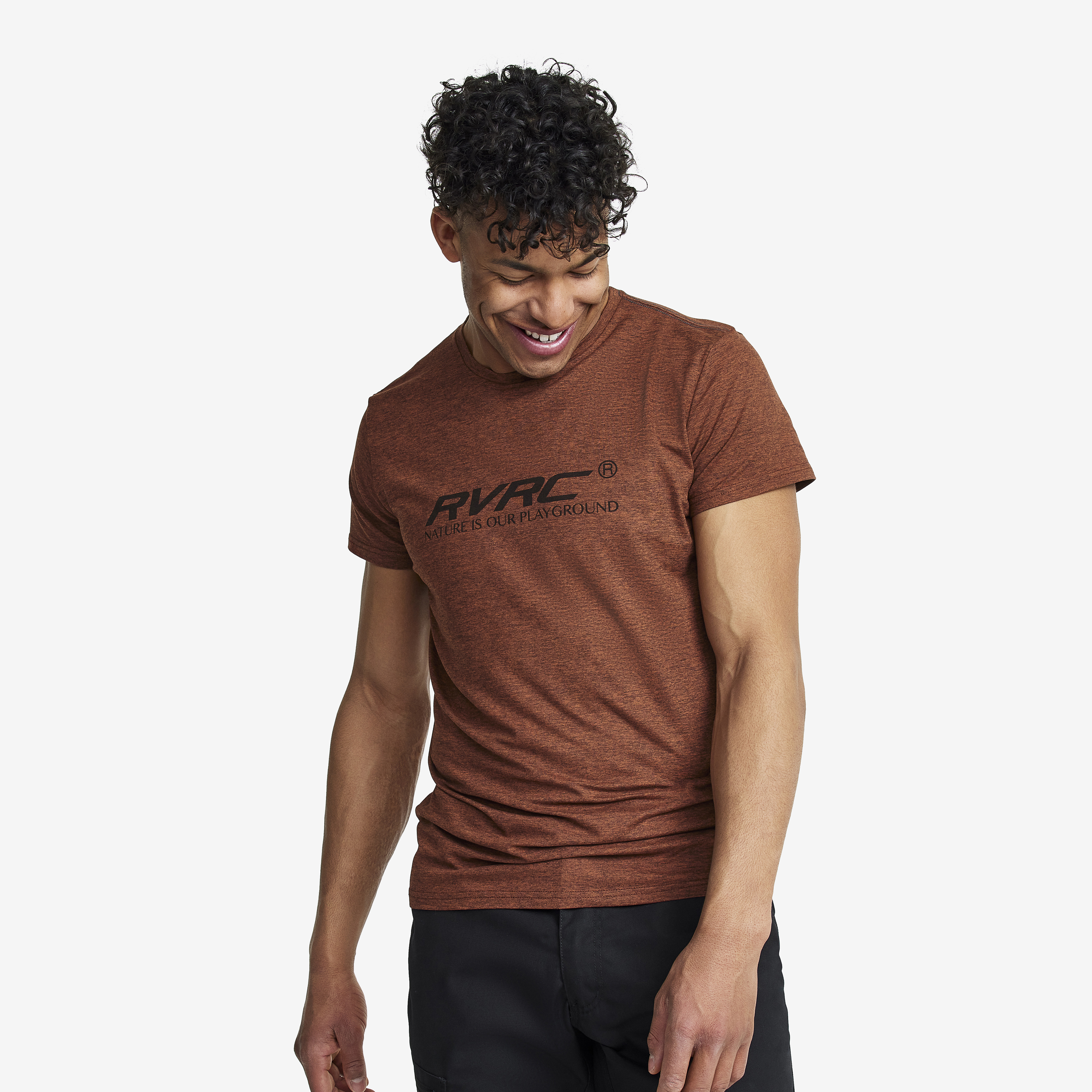 Vagabond Tee – Herr – Rusty Orange Melange Storlek:L – Herr > Tröjor > T-shirts