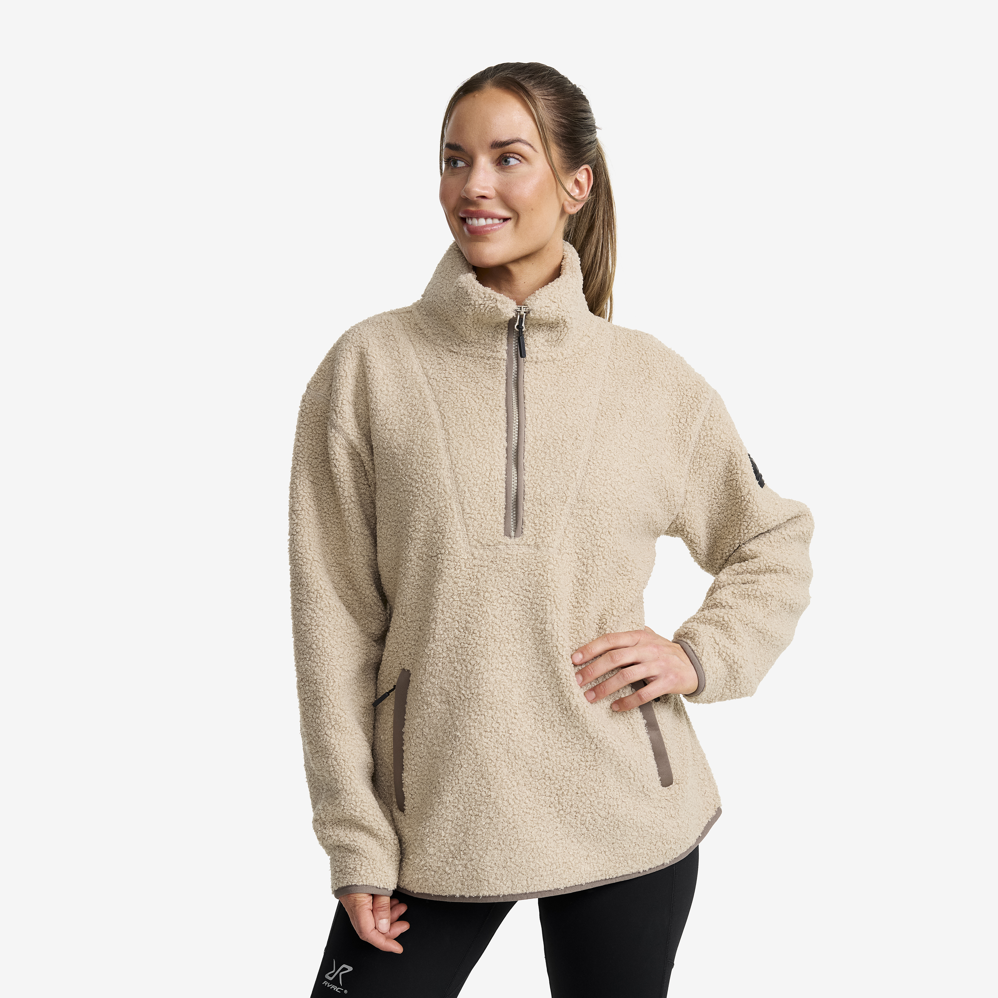 Bigfoot Half-zip Pile Fleece Aluminium Damen,
