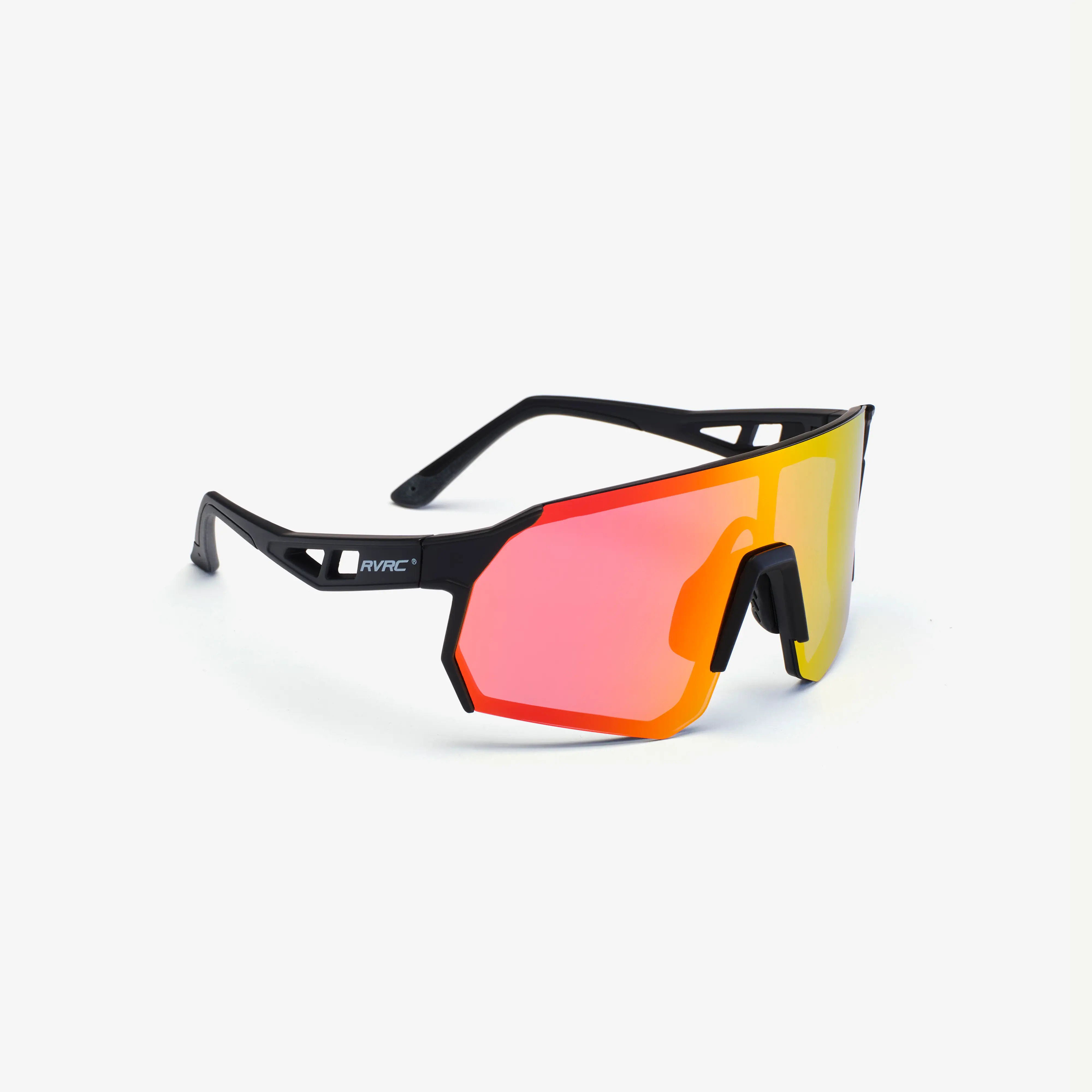 Castor Polarized Sports Sunglasses Black/Red Gold,
