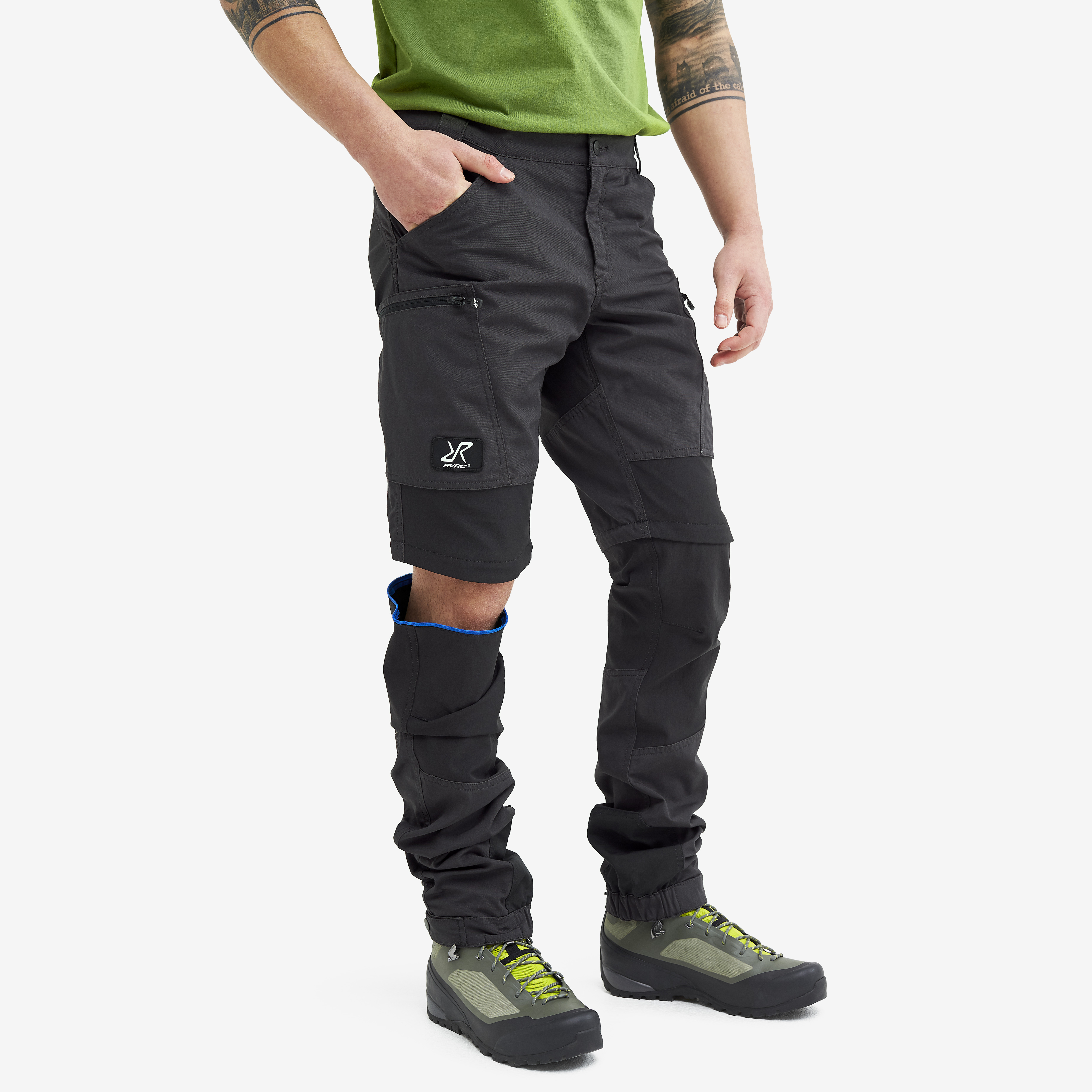 Nordwand Pro Zip-off hiking pants for men in dark grey