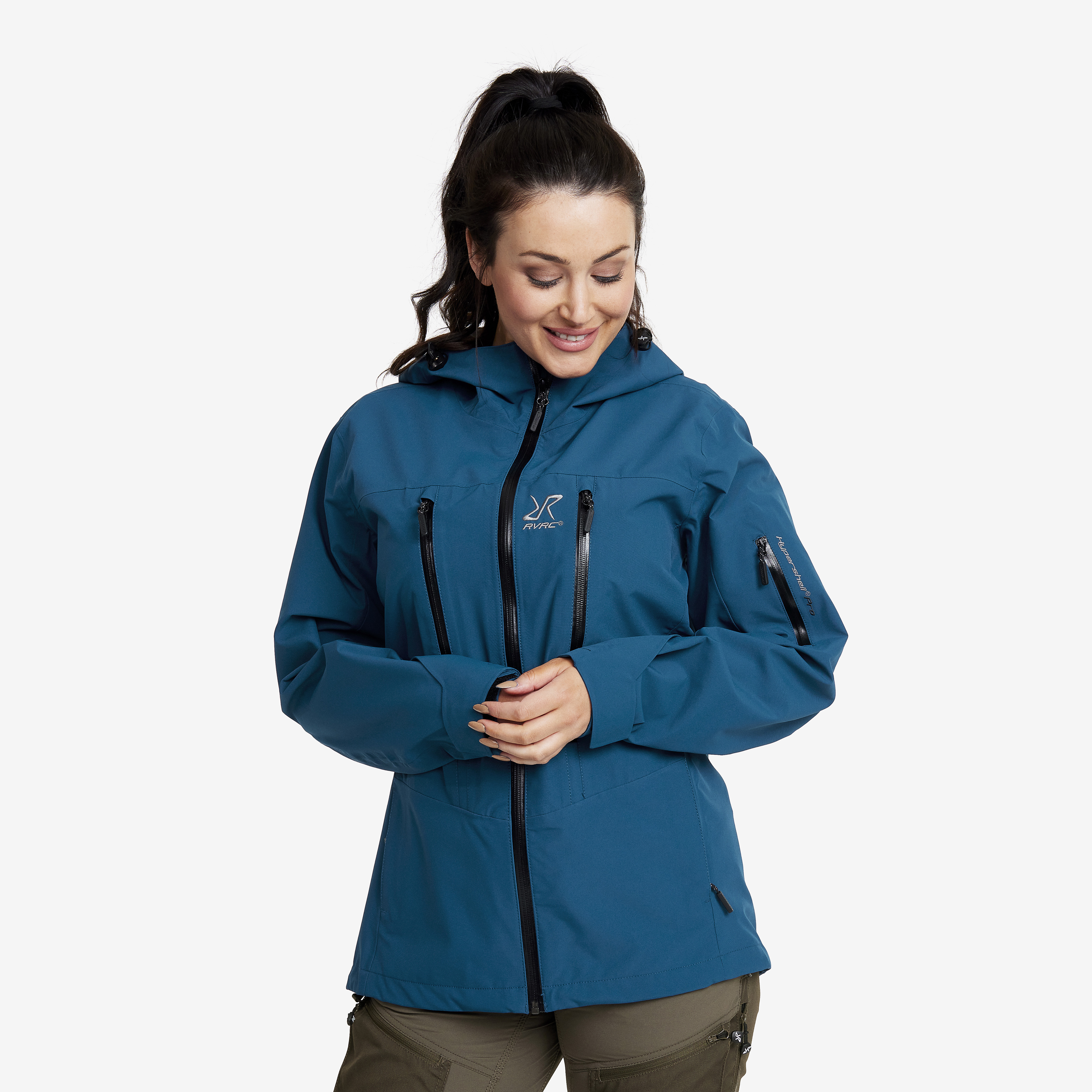 Whisper waterproof jacket for women in blue