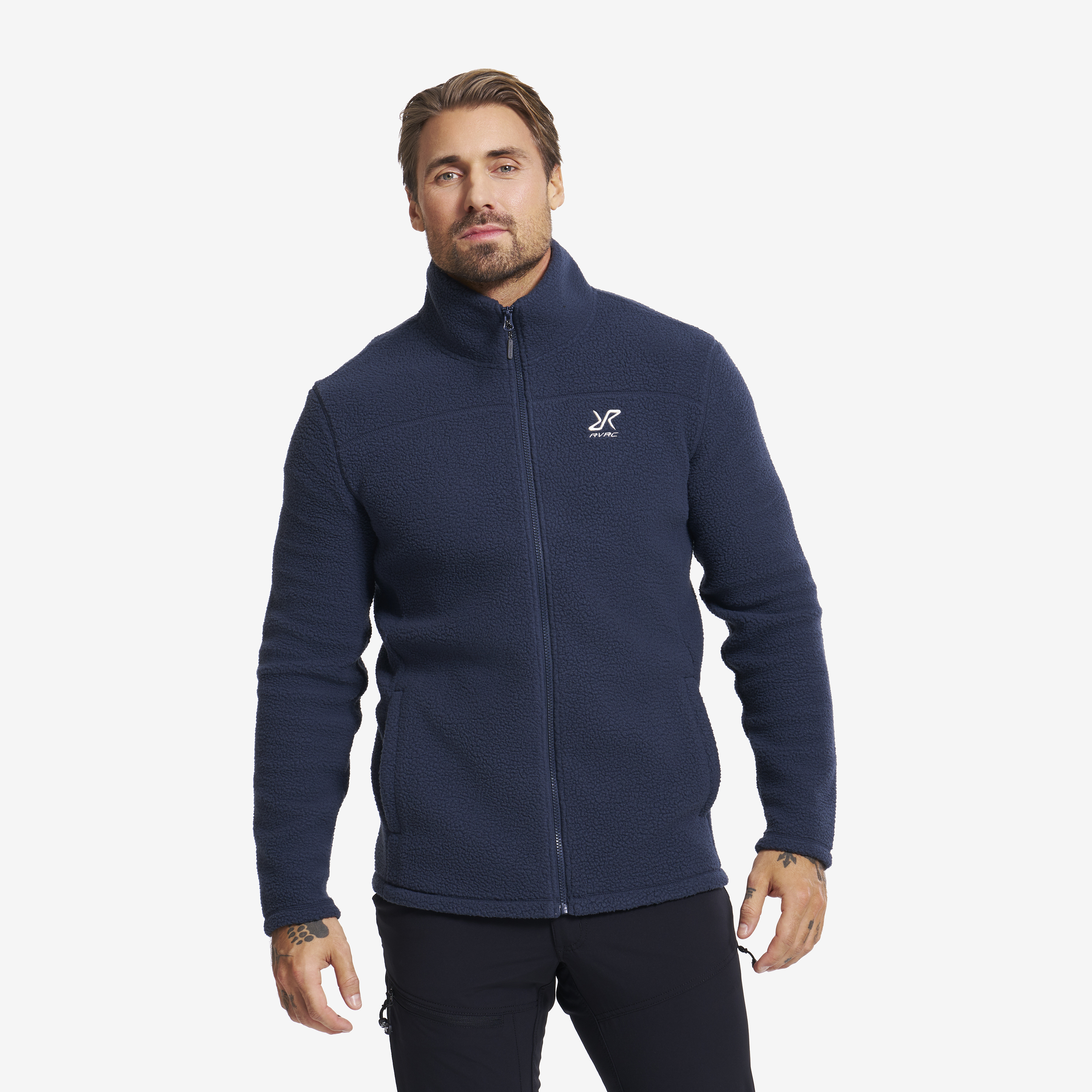 Moss Pile Fleece Jacket Herre Deep Navy, Størrelse:2XL - Herre > Overdele > Fleece & Midlayers