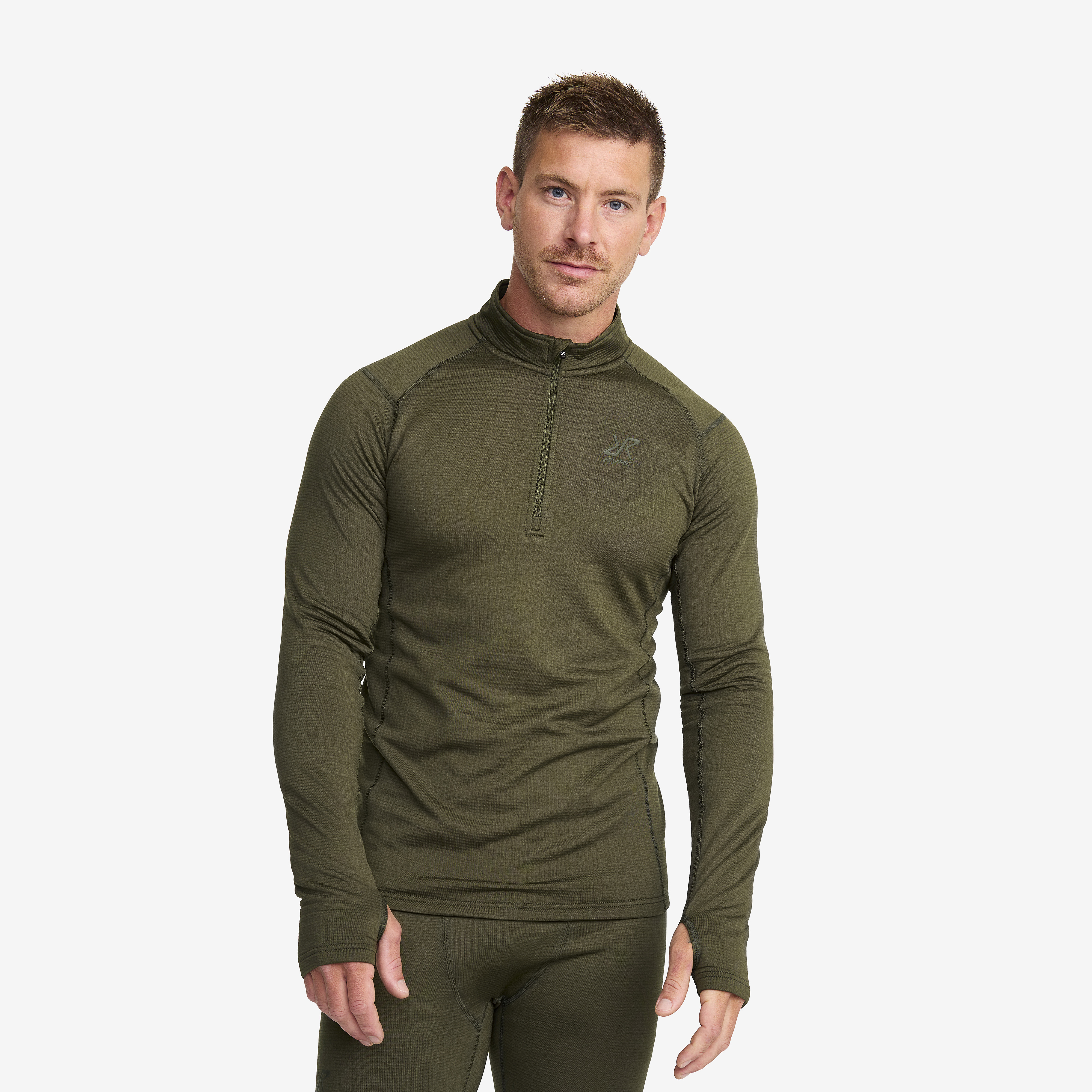 Waffle Half-zip Baselayer Top Grape Leaf Herren