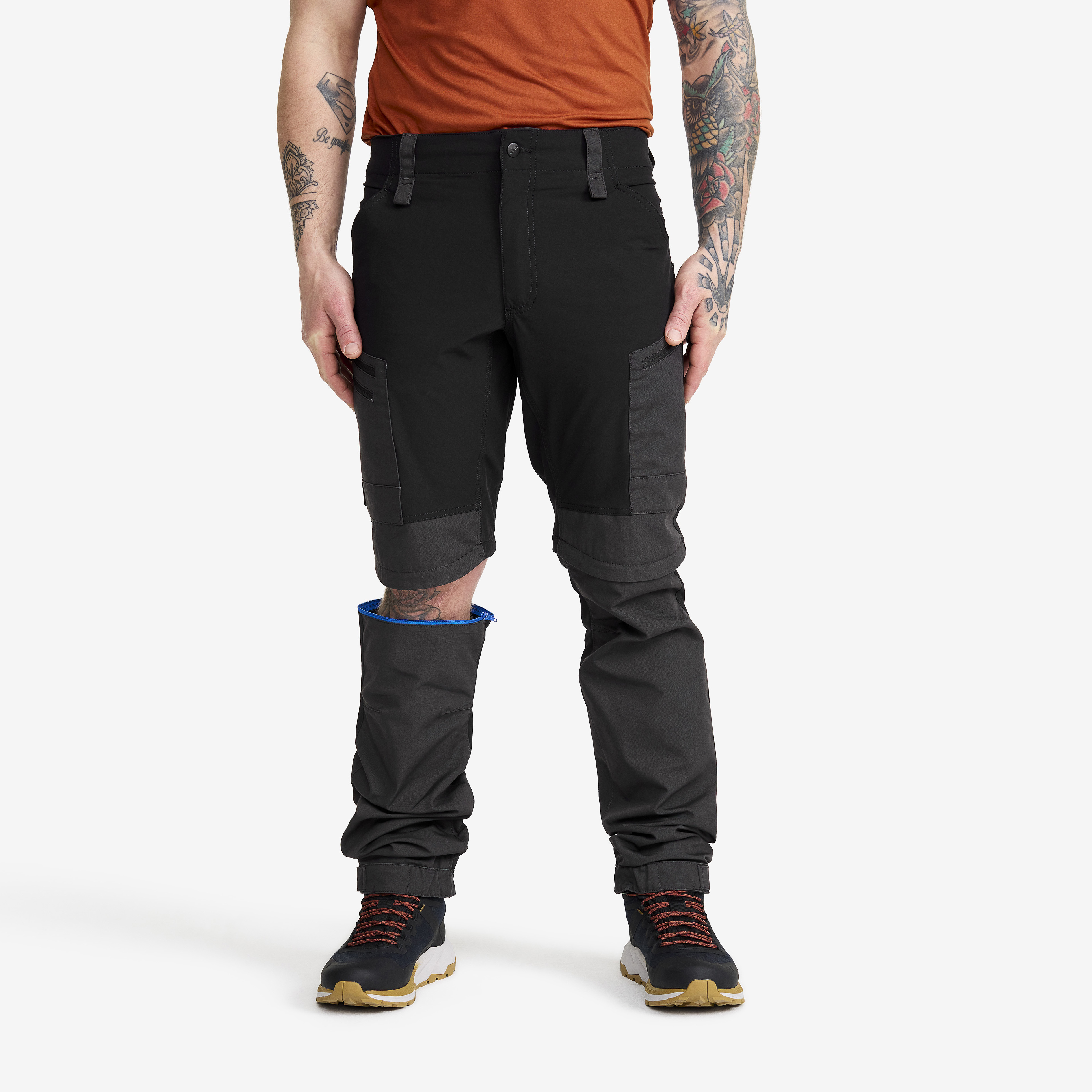 Pantaloni trekking RVRC GP Pro Zip-off da uomo in nero