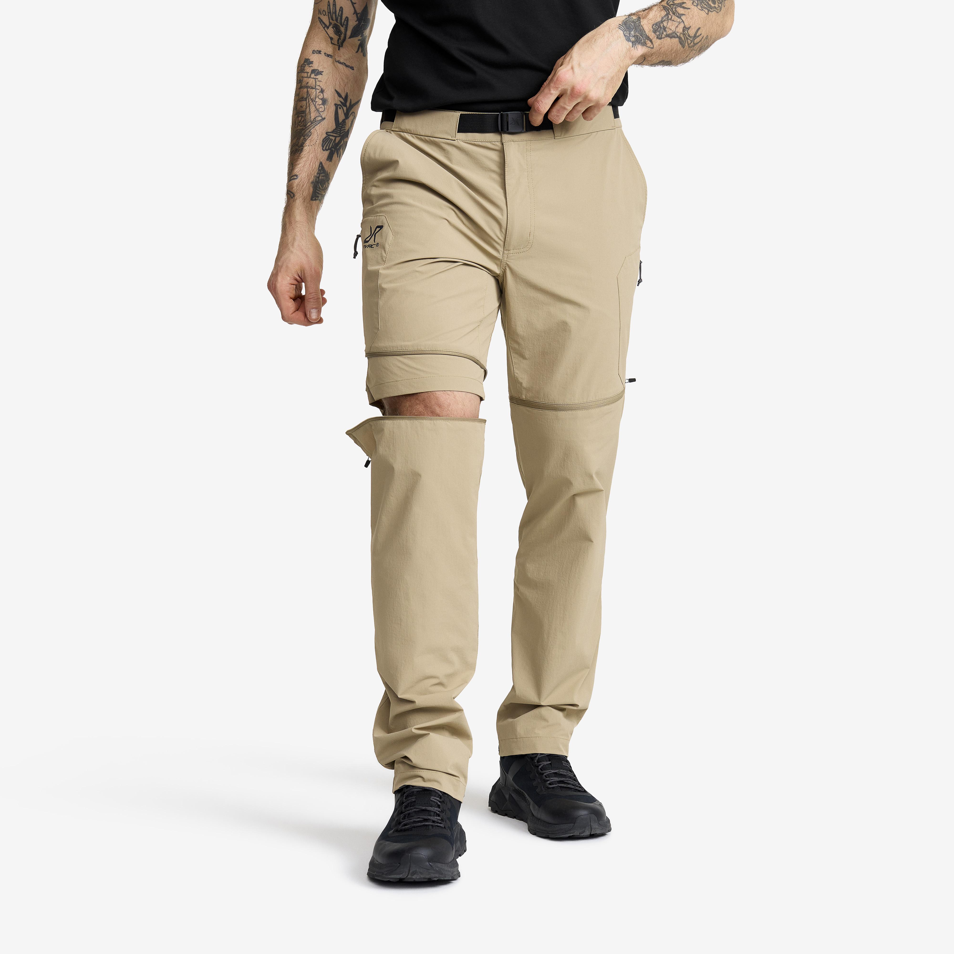 Elevate Hiking Zip-off Pants Herre Khaki, Størrelse:XS - Zip-off-bukser
