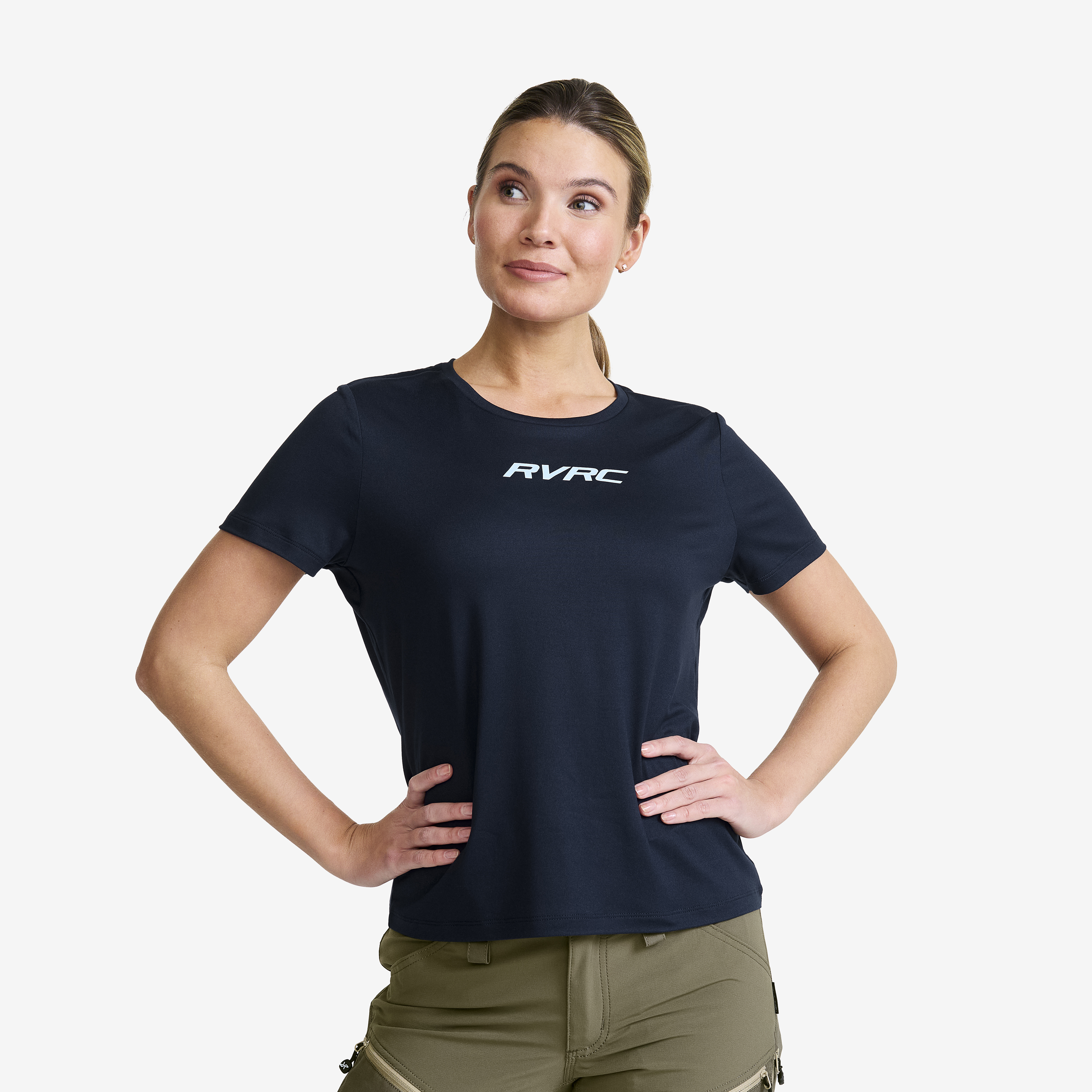 Mission Logo T-shirt Navy/Cool Blue Femme