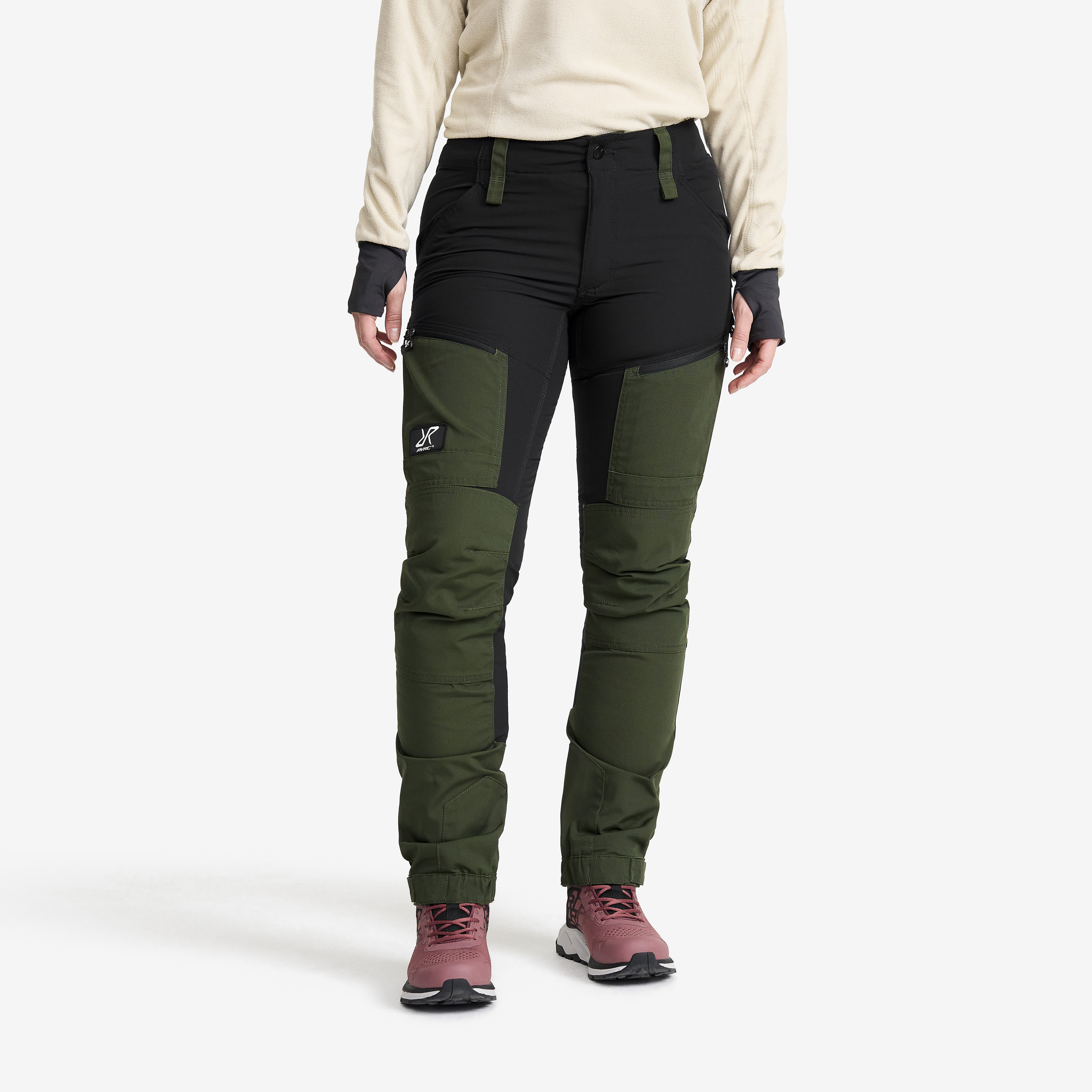 RVRC GP Pro turistické kalhoty pro ženy v zelené barvě