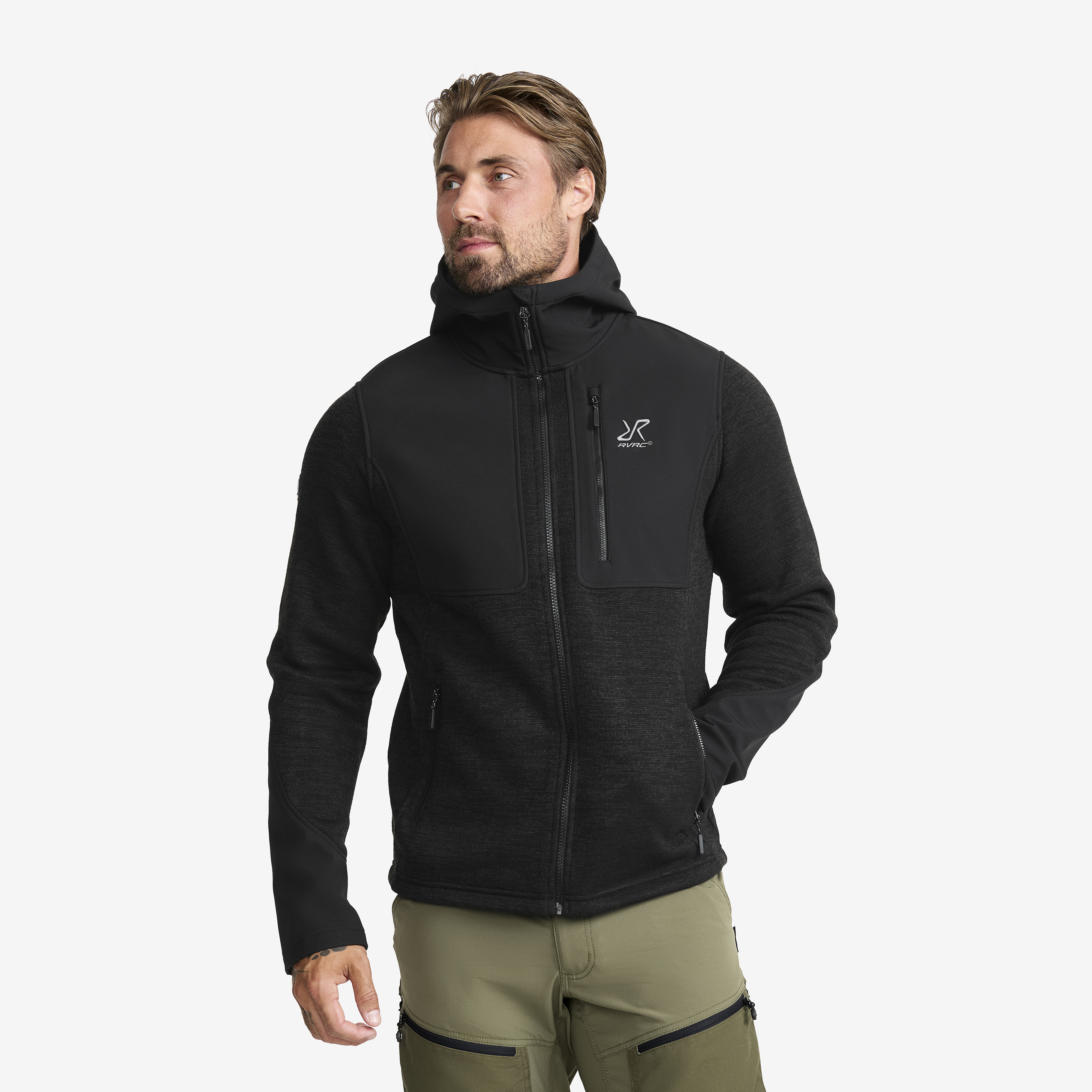 Wander Pro Wool Hoodie Charcoal Black Miehet, 