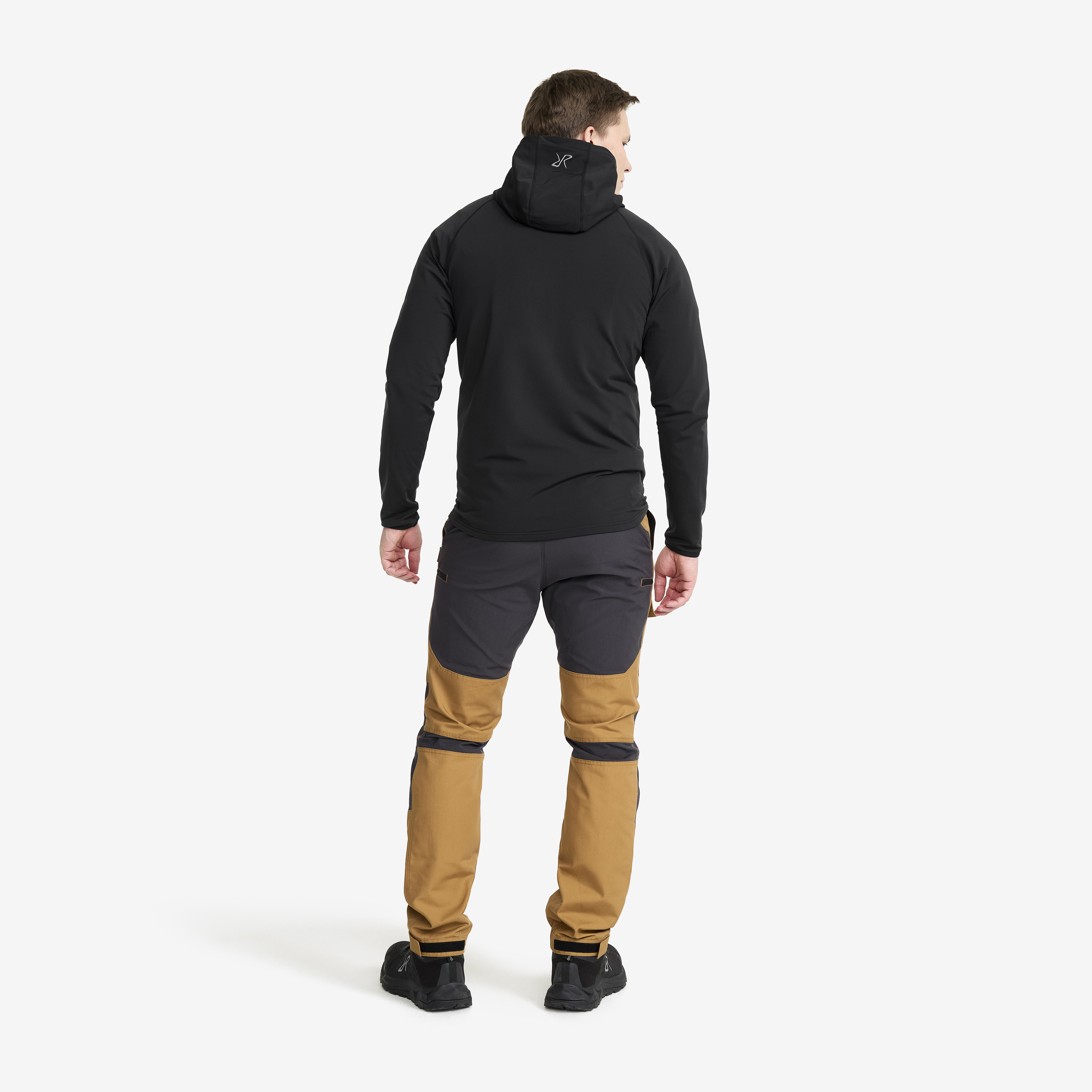 Evolution Light Stretch Fleece Hoodie Men Black | RevolutionRace