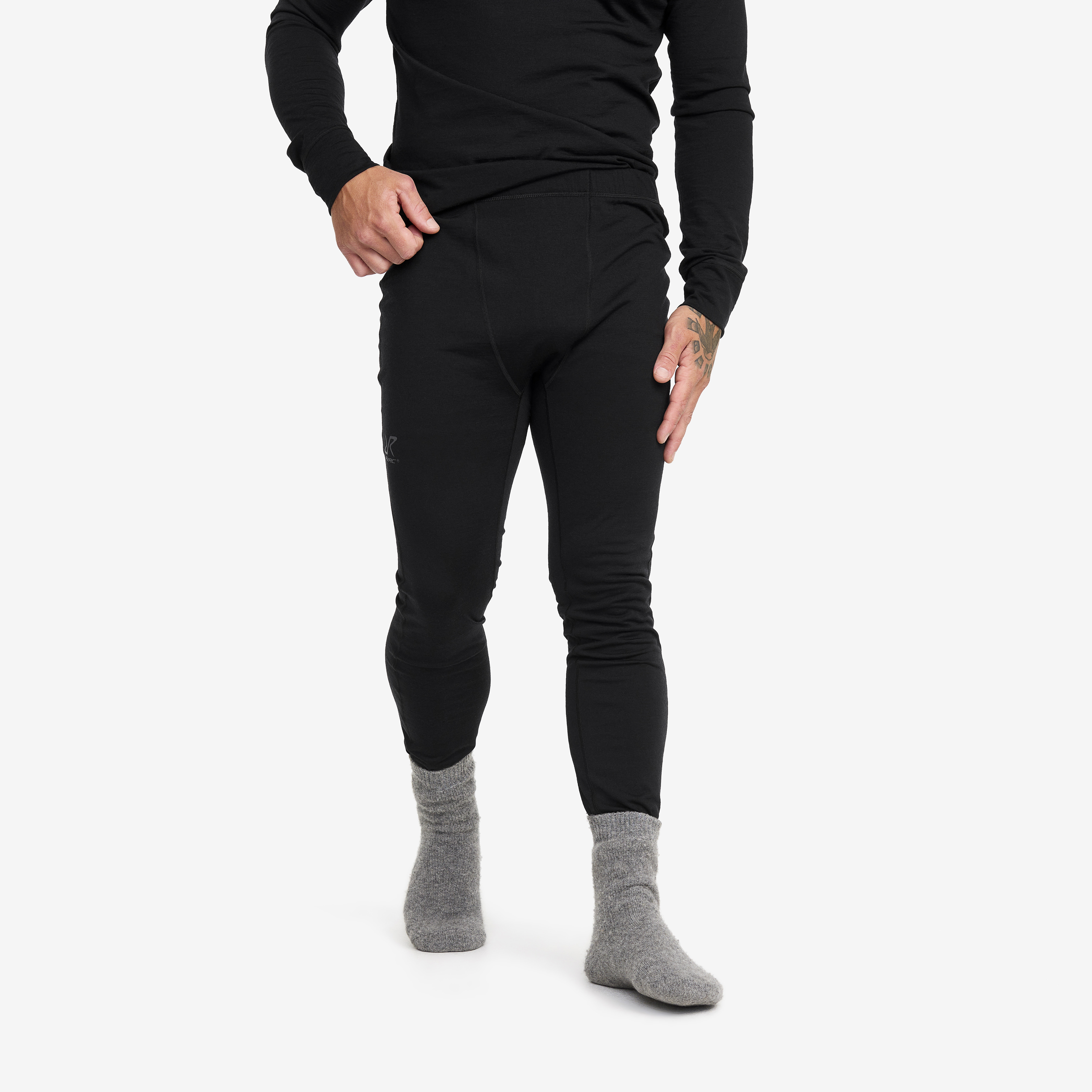 Men's Black Merino Wool Thermal Long Johns, Pants, Perfect for