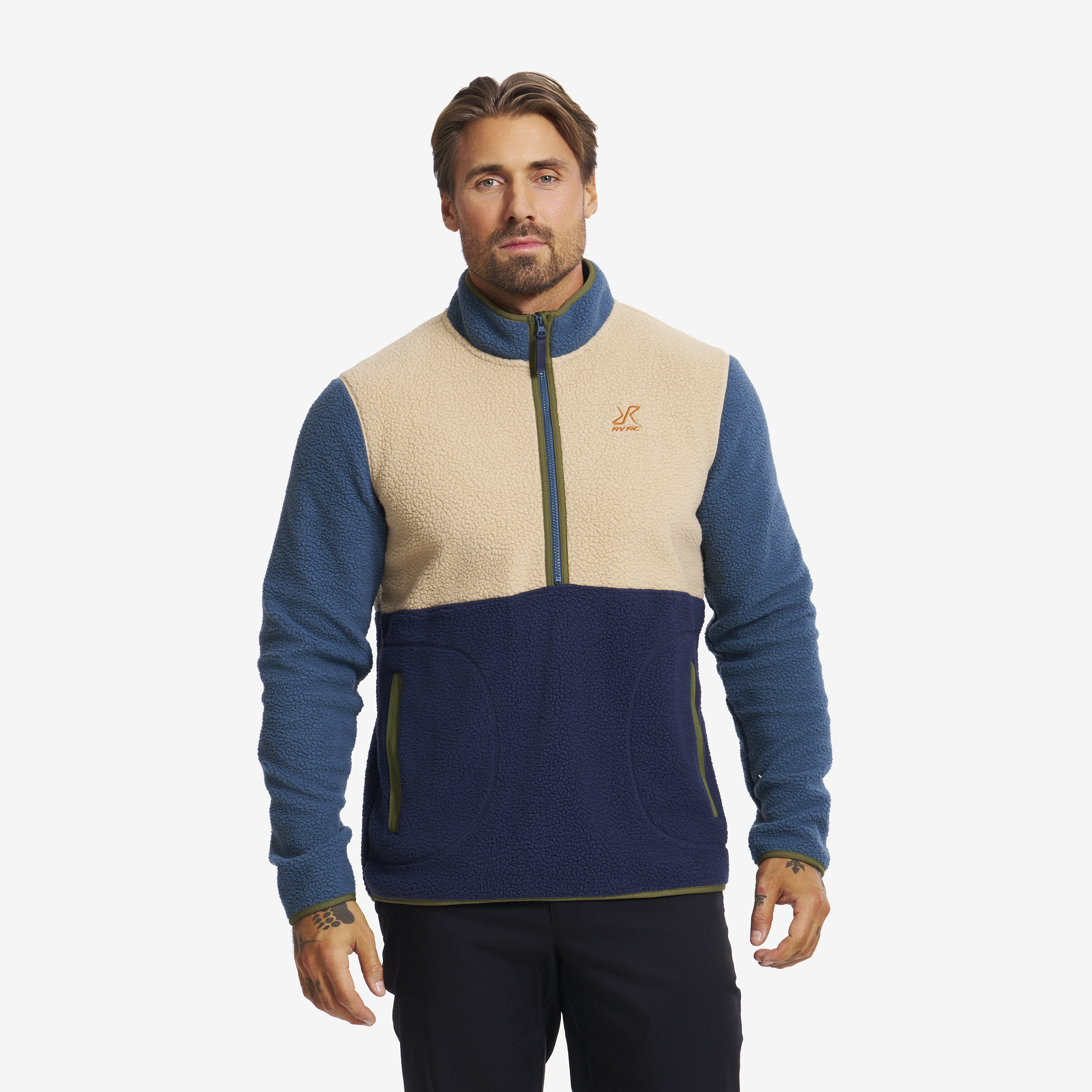 Canyon Half-zip Pile Fleece Herre Orion Blue/Safari Beige, Størrelse:2XL - Herre > Overdele > Fleece & Midlayers