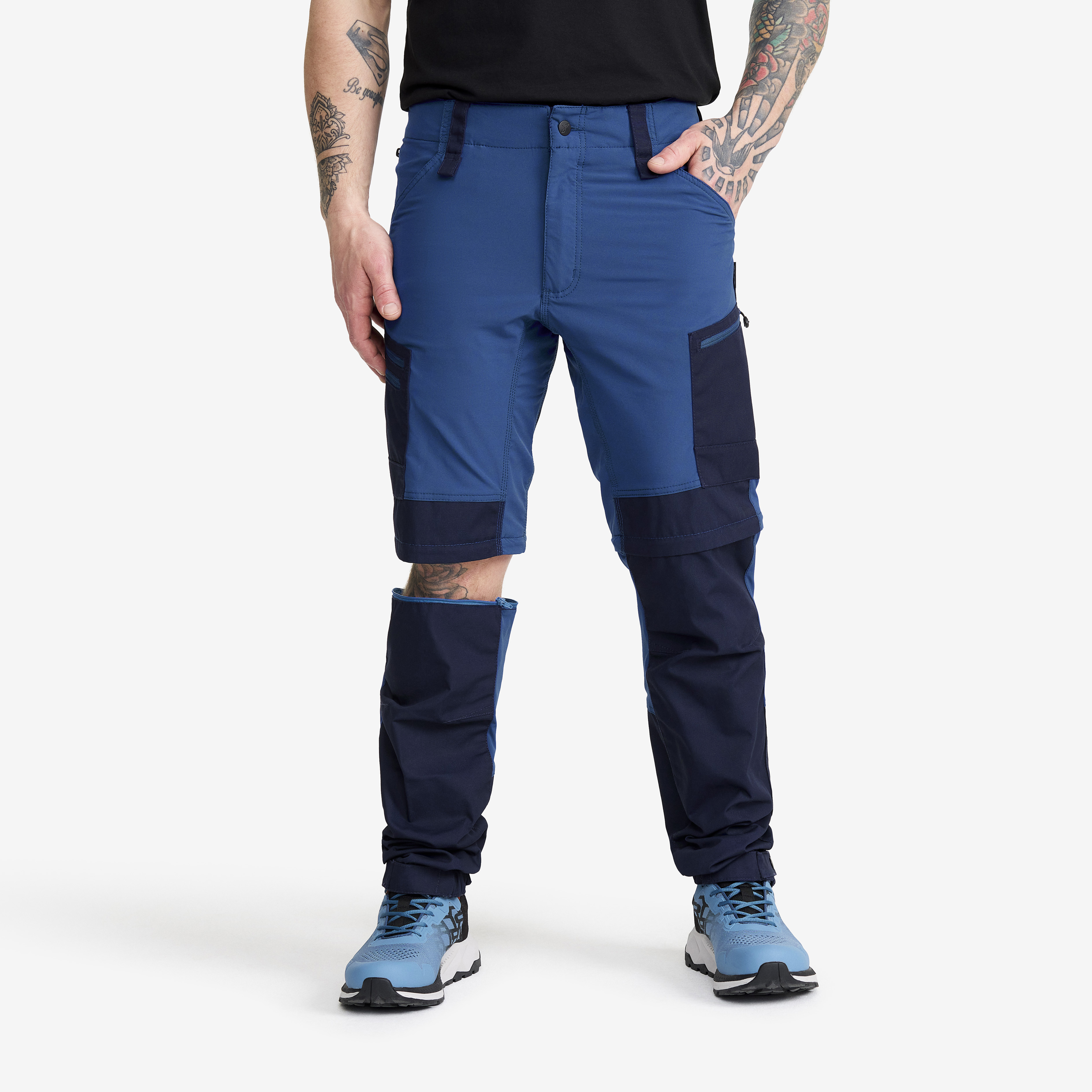 RVRC GP Pro Zip-off hiking pants for men in dark blue