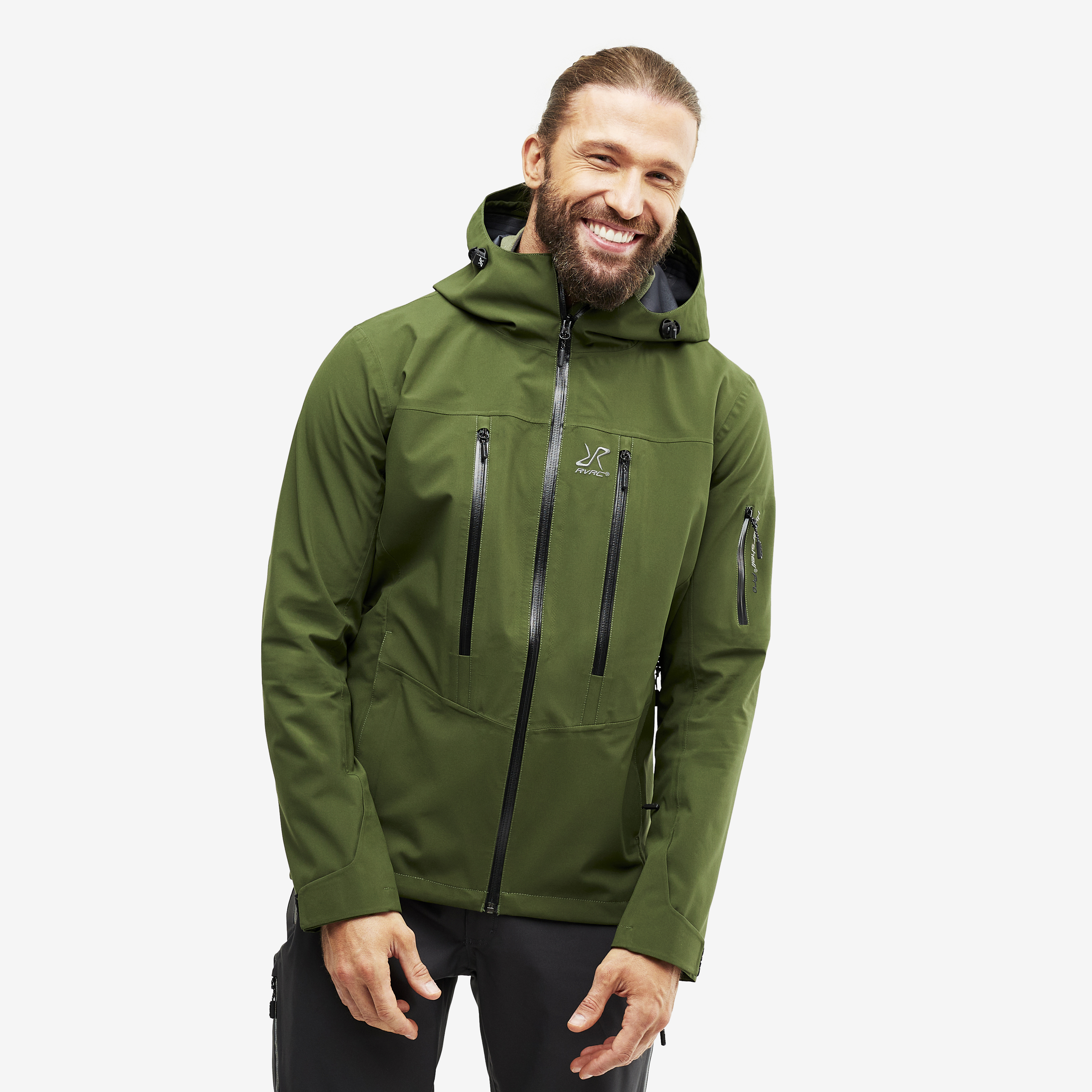 Whisper waterproof jacket for men in green