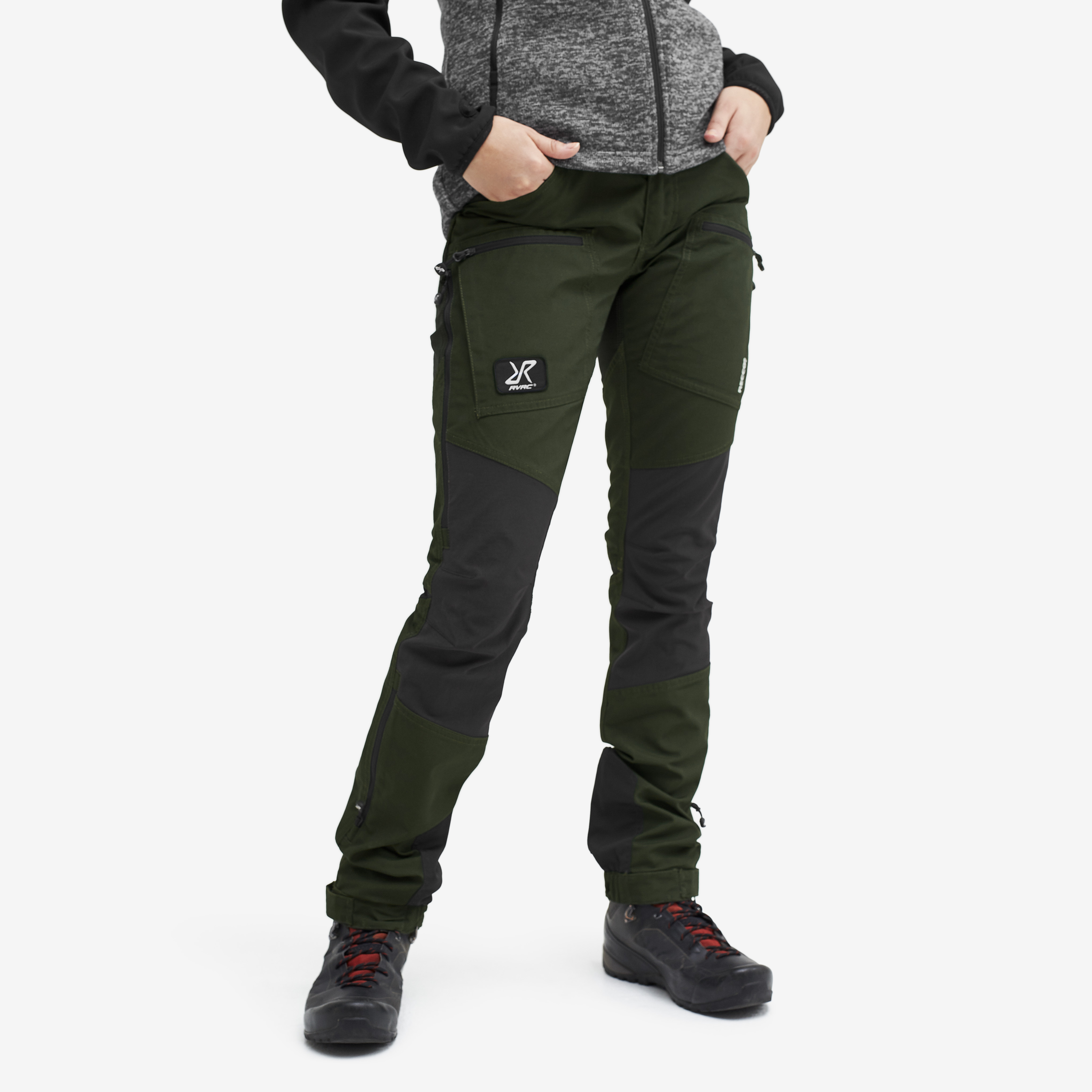 Nordwand Pro Rescue hiking pants for women in green
