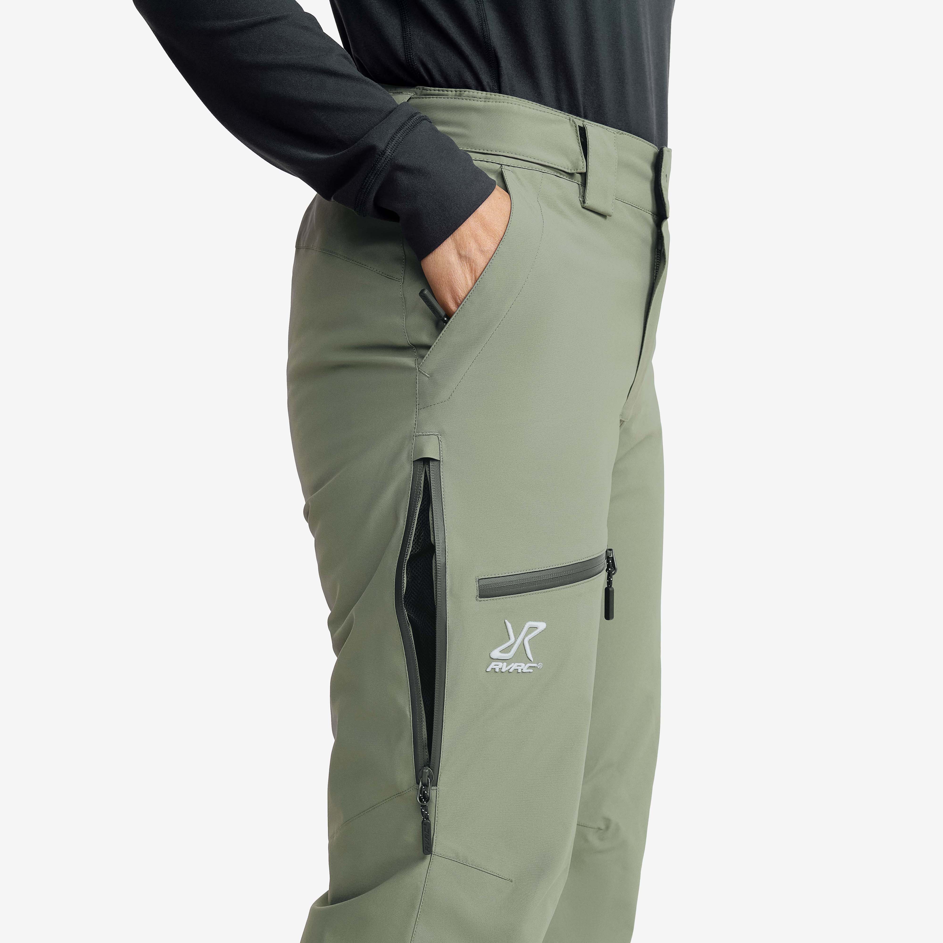 AccXel Insulated 2L Snow Pants Women Dusty Green | RevolutionRace