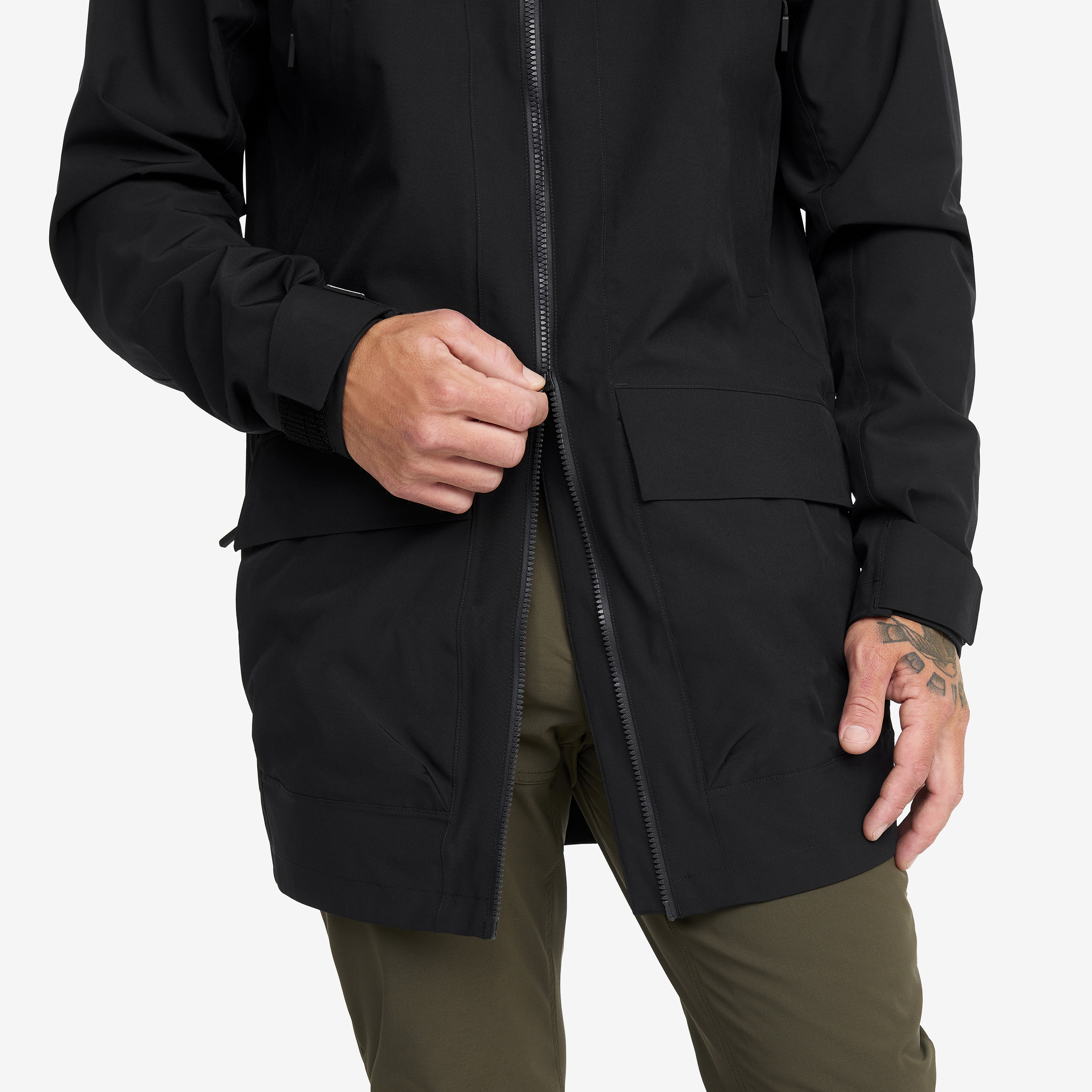 Nevis 2L Parka Heren Black RevolutionRace