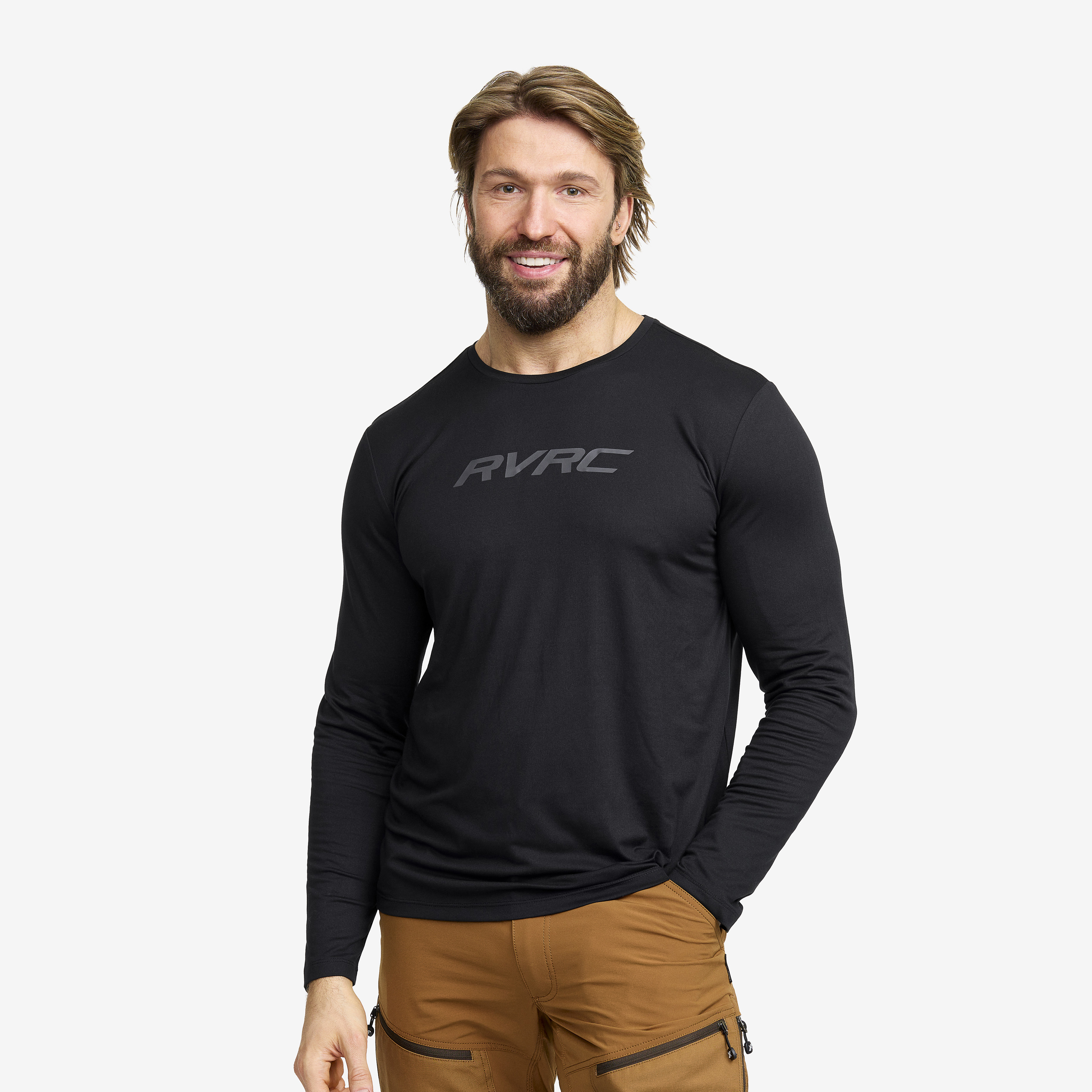 Mission Logo Long-sleeved T-shirt Black Meestele