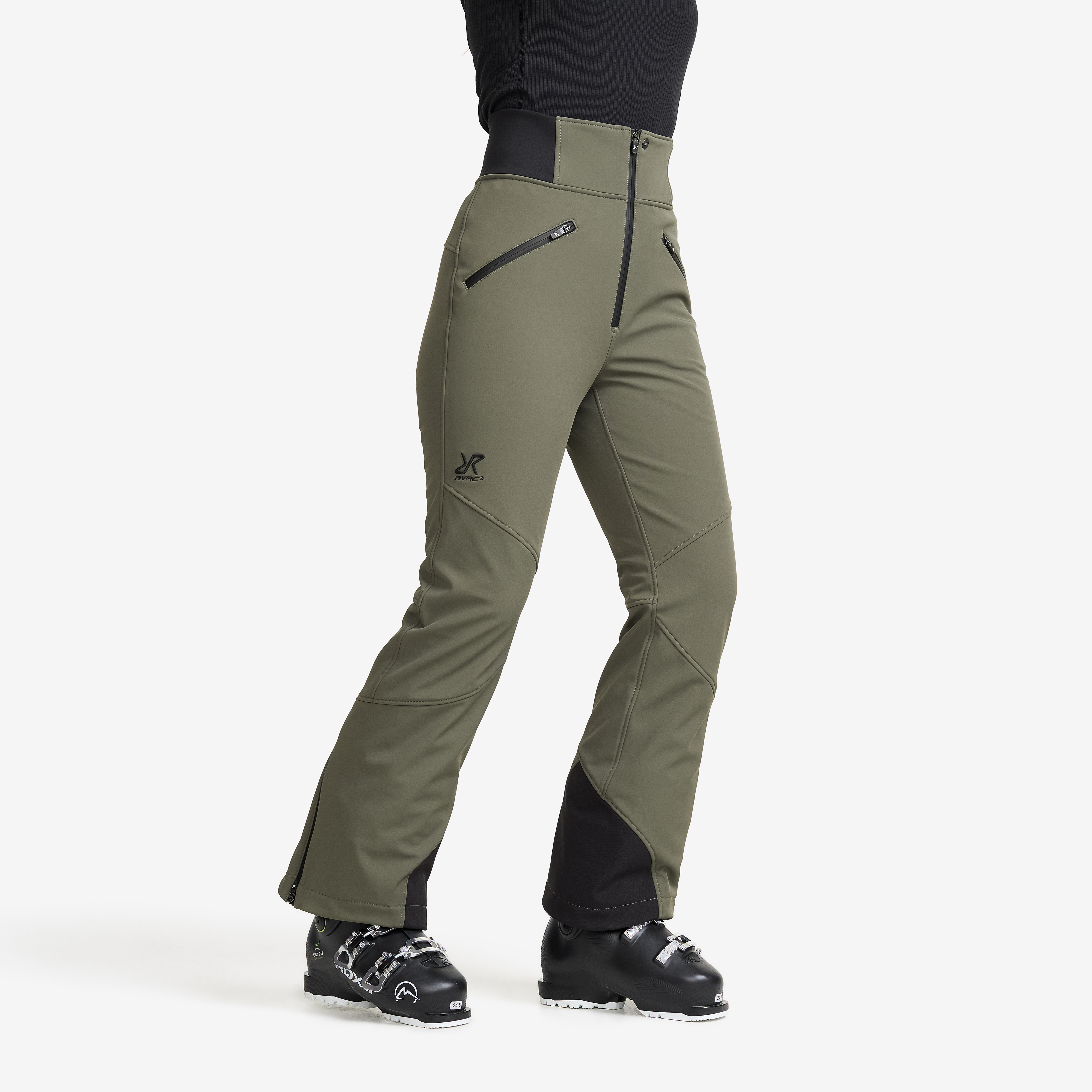 Raise Softshell Ski Pants Dam Kambaba Green, :3XL
