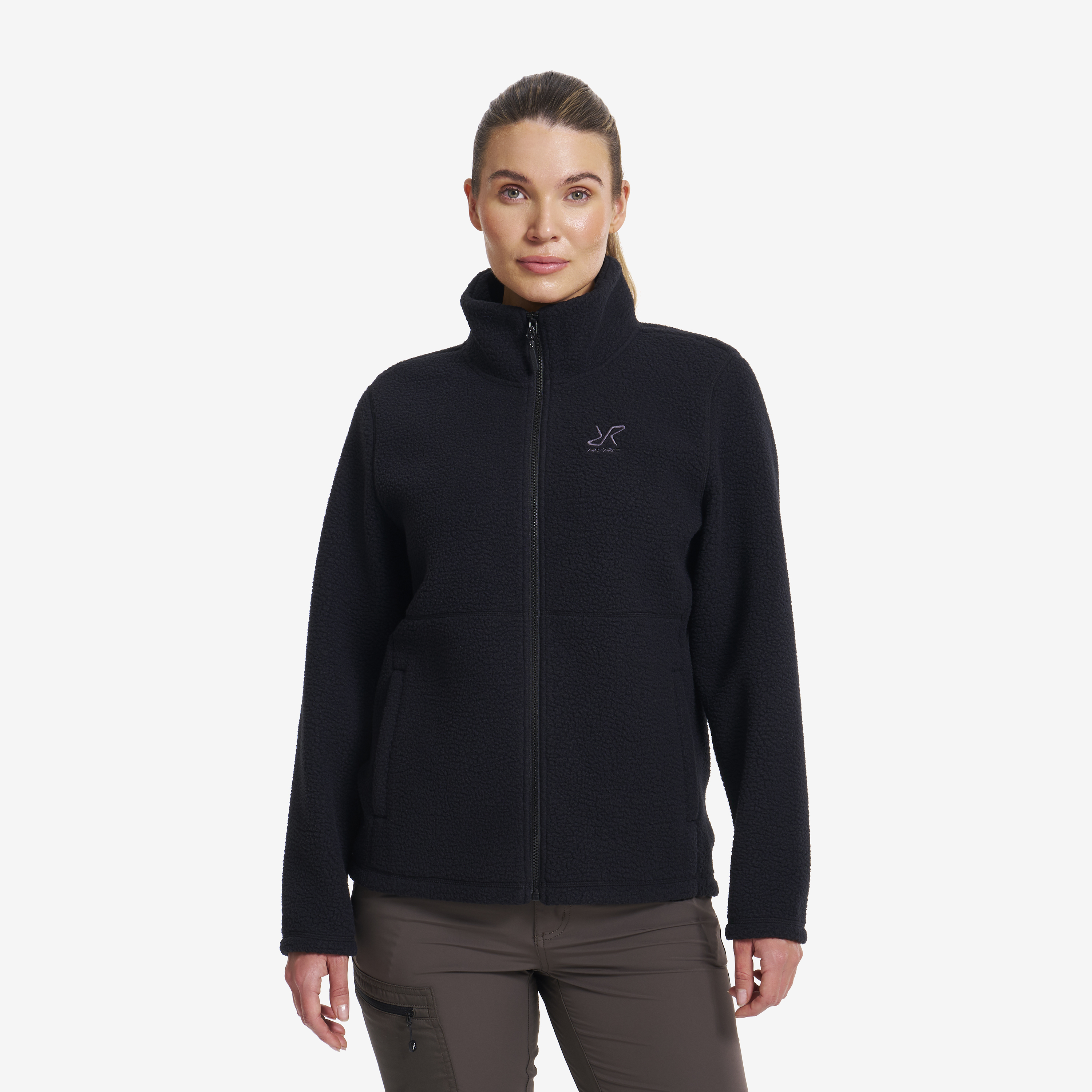 Moss Pile Fleece Jacket Dame Black, Størrelse:2XL - Dame > Overdele > Fleece & Midlayers